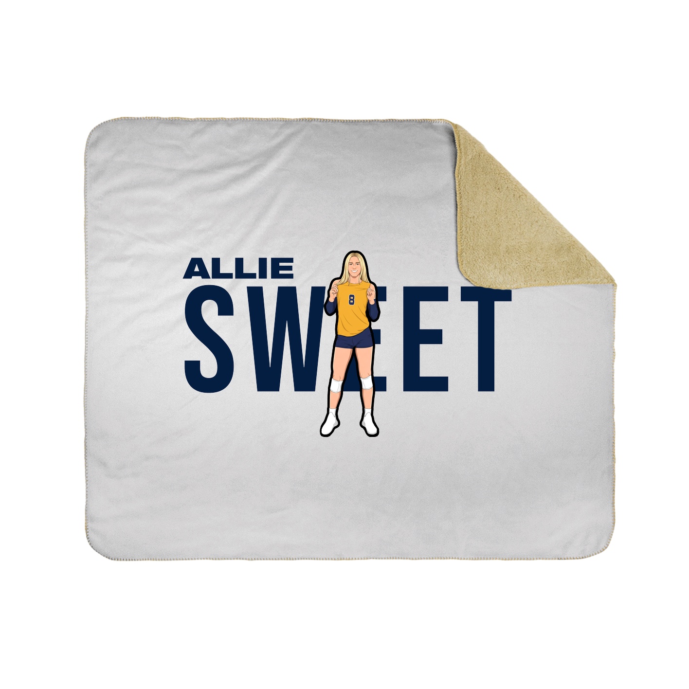 Throw Blanket — Player Name in White