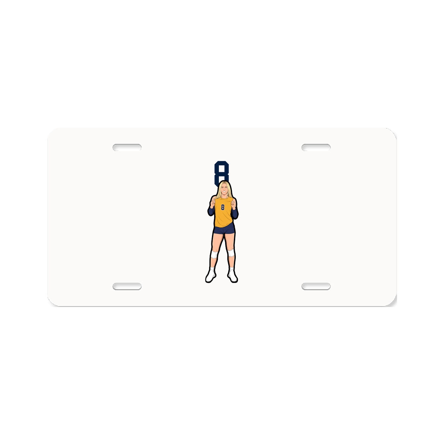 License Plate — Number Top in Classic