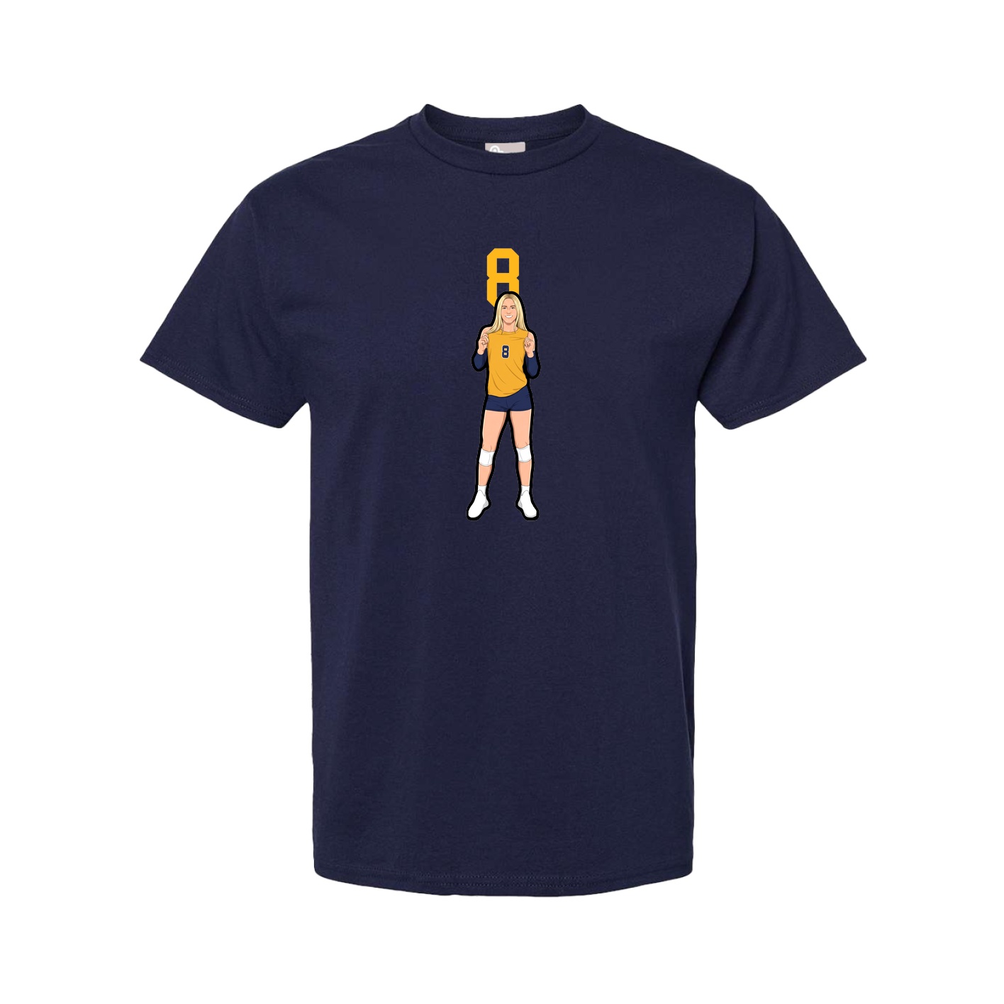 Tee — Number Top in Navy