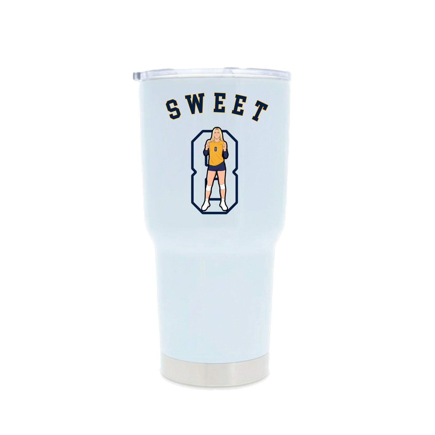 30oz Stainless Steel Tumbler — Shirsey Arch in White