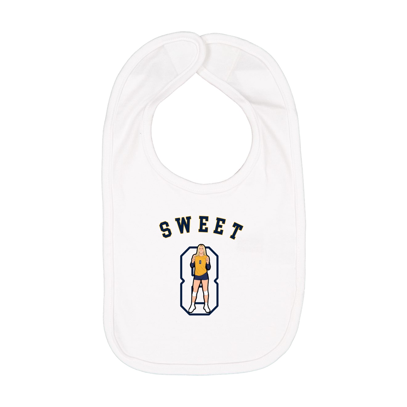 Infant Bib — Shirsey Arch in White