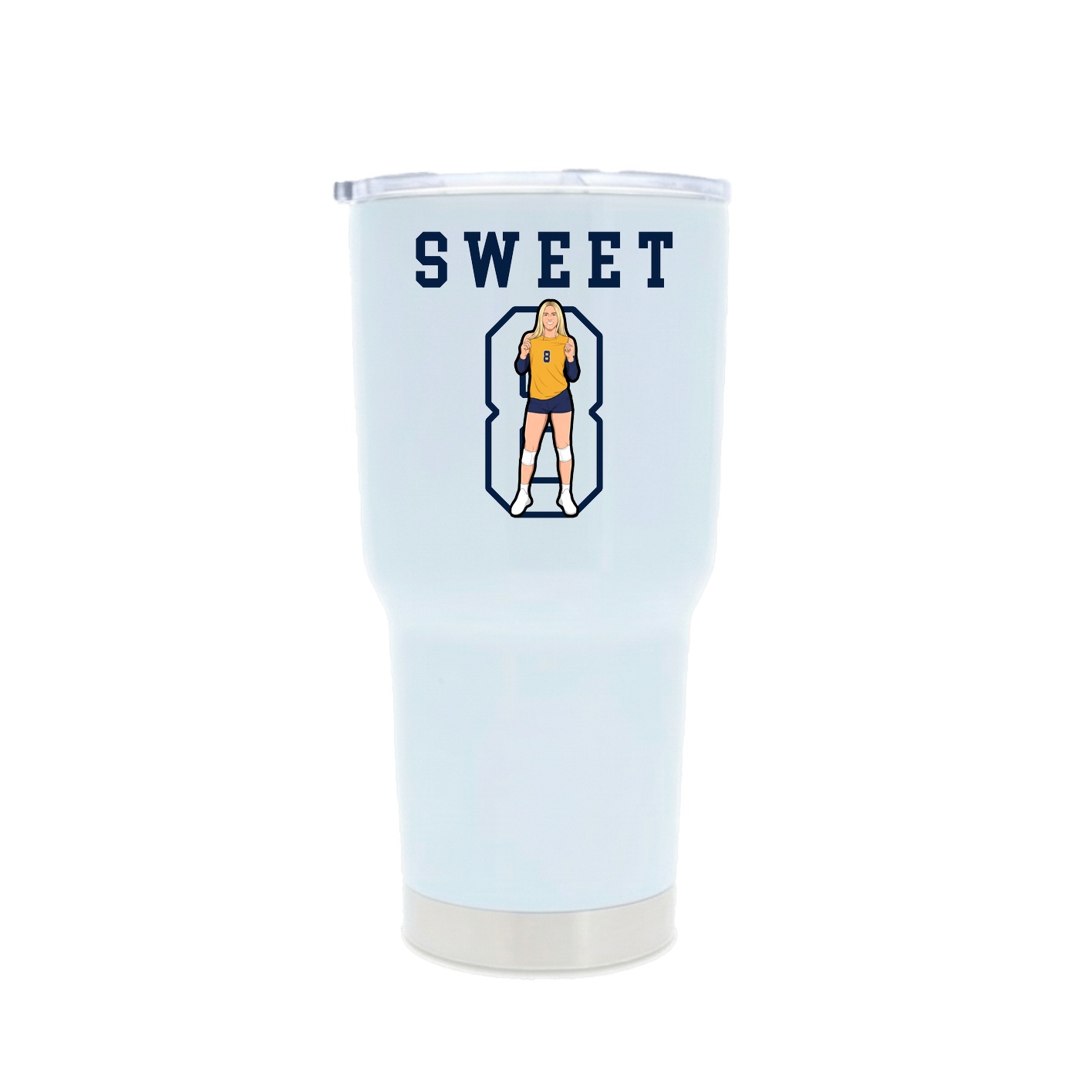30oz Stainless Steel Tumbler — Shirsey in White