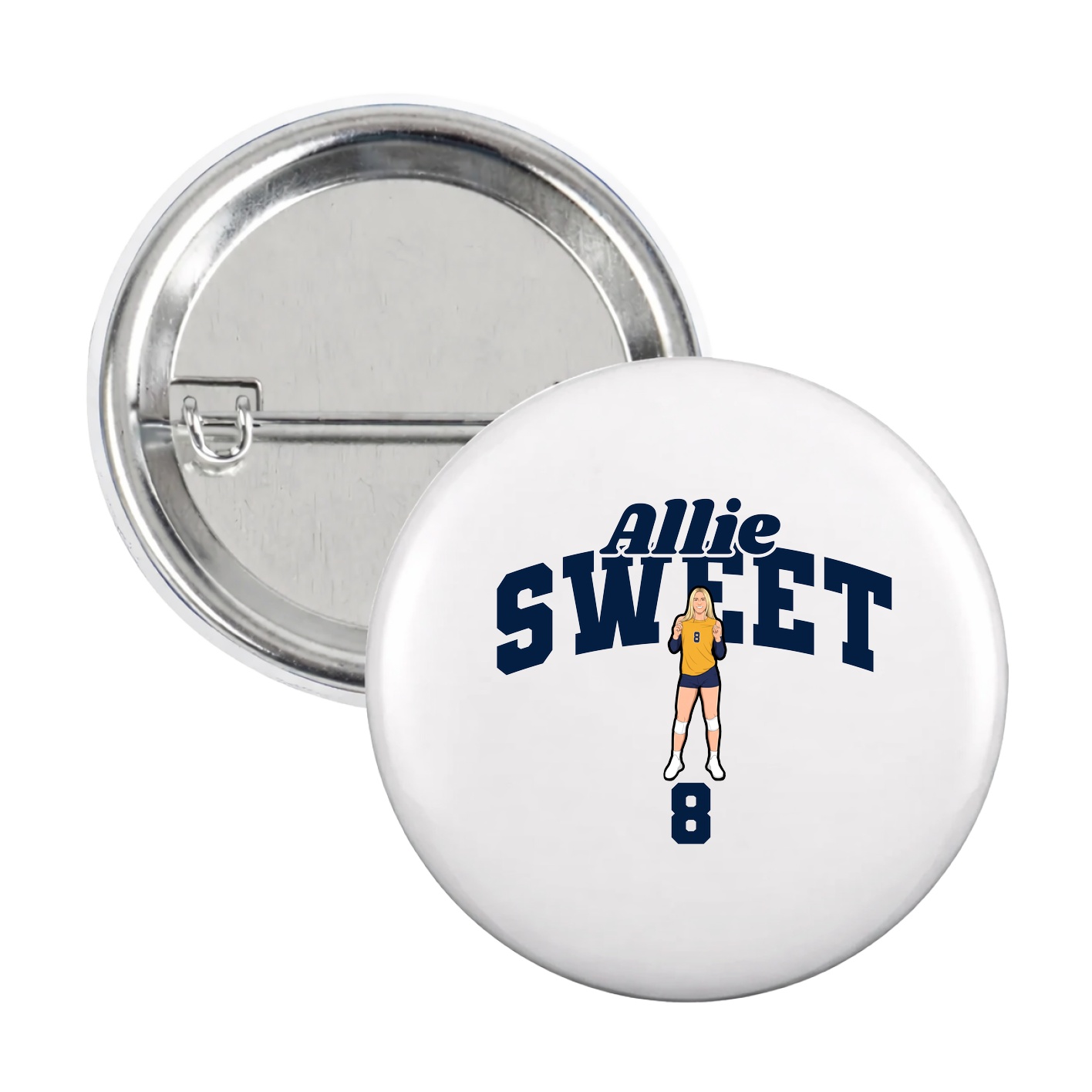 Game Day Button — Signature Arch in White