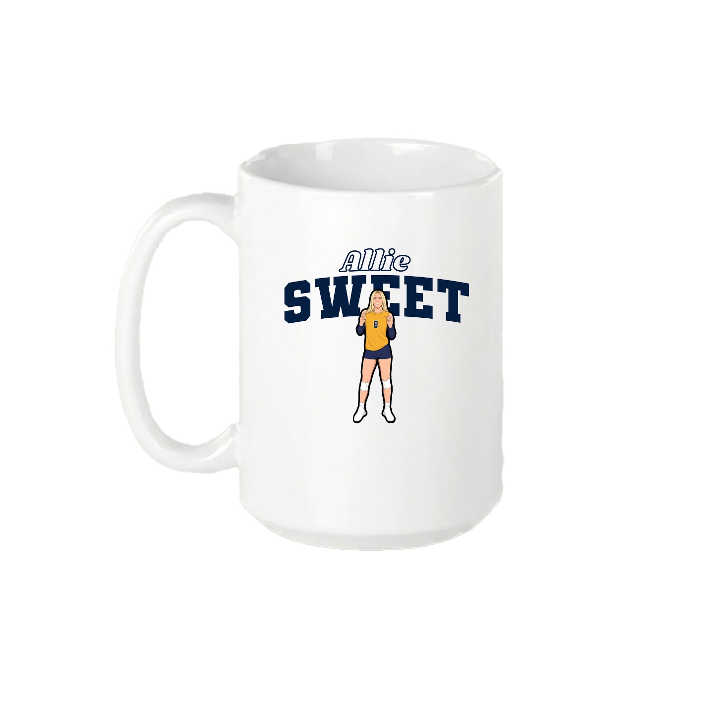 15oz Coffee Mug — Name Arch in White