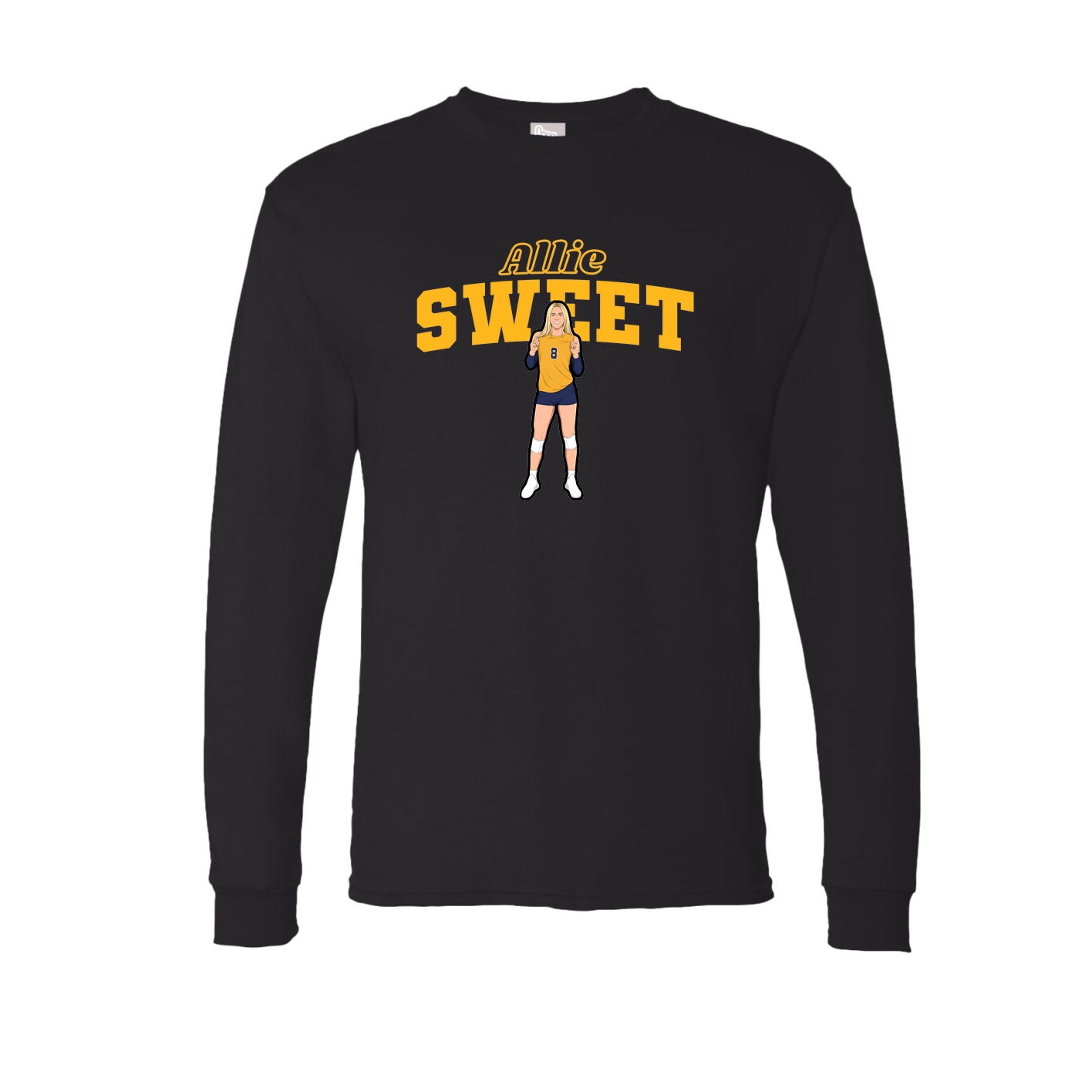 Long Sleeve Tee — Name Arch in Black