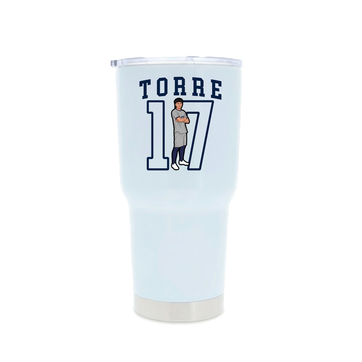 30oz Stainless Steel Tumbler — Shirsey in White