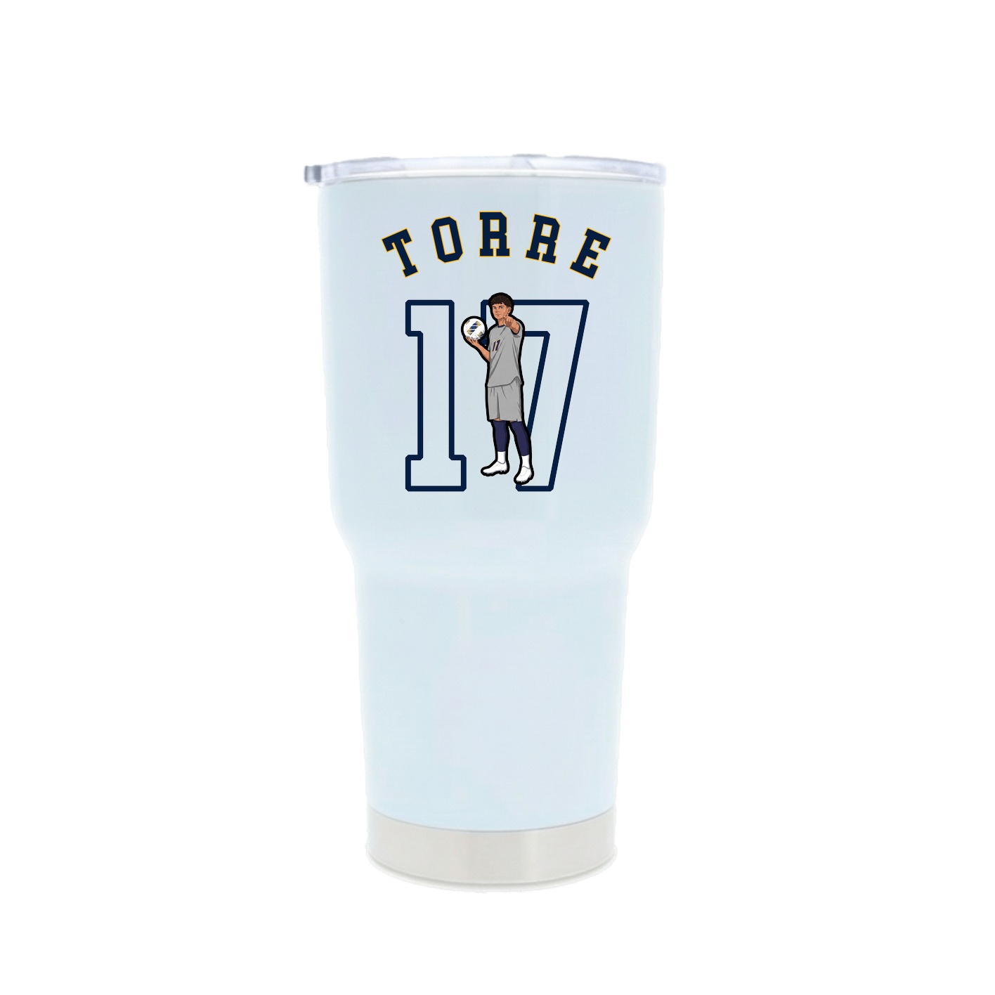 30oz Stainless Steel Tumbler — Shirsey Arch in White