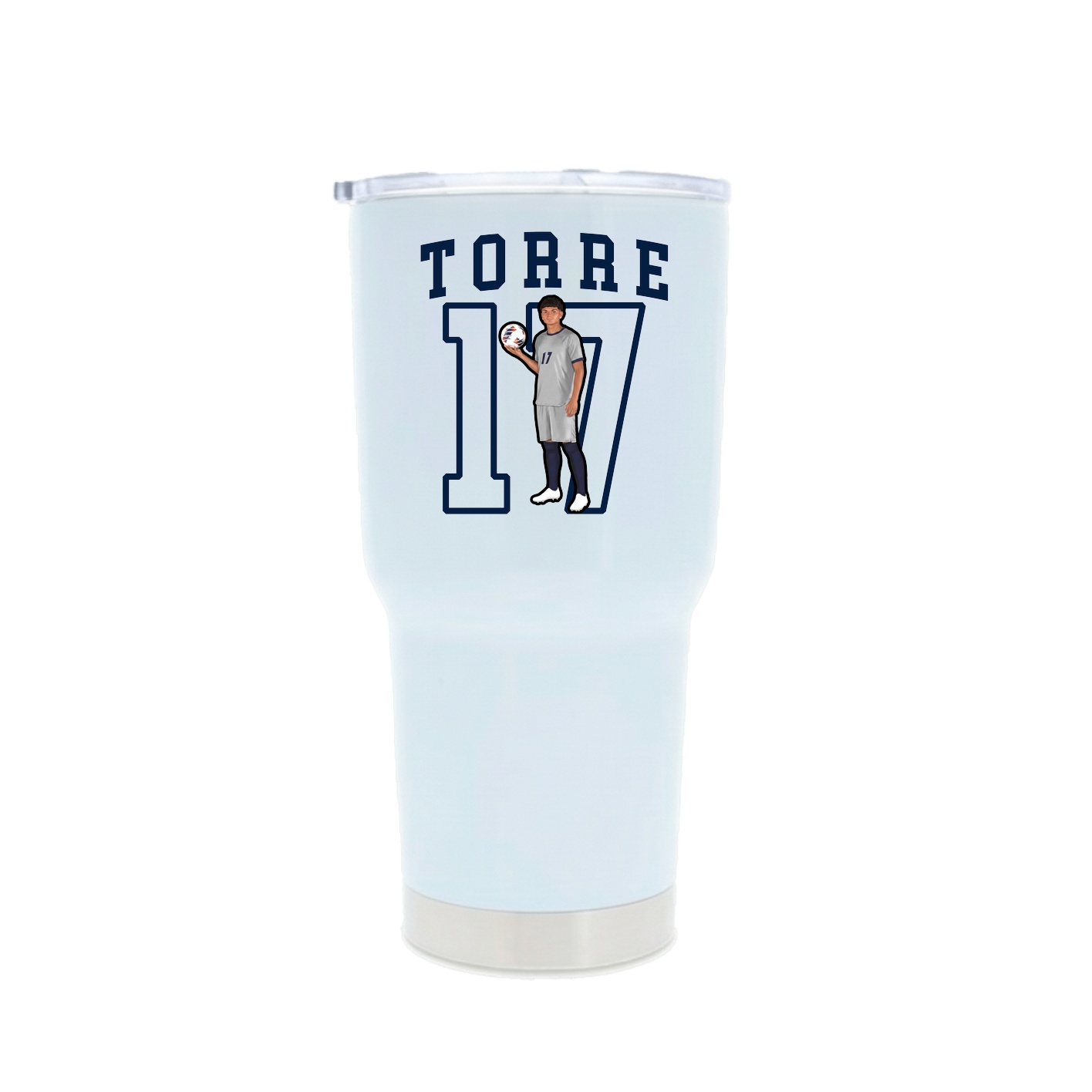 30oz Stainless Steel Tumbler — Shirsey in White