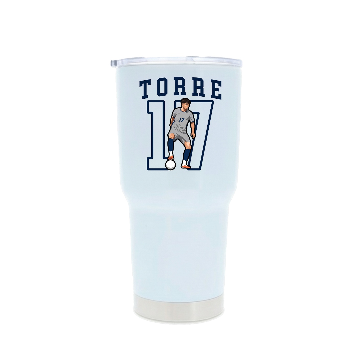 30oz Stainless Steel Tumbler — Shirsey in White