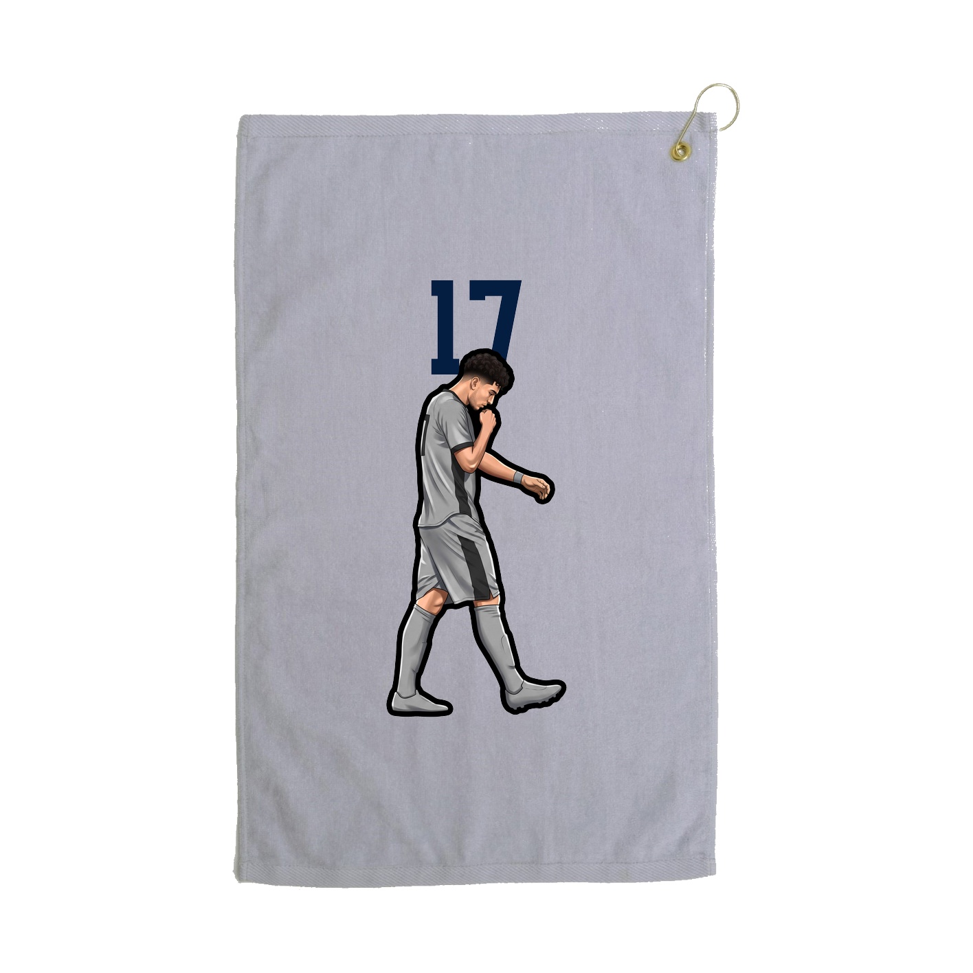 Golf Towel — Number Top in Grey