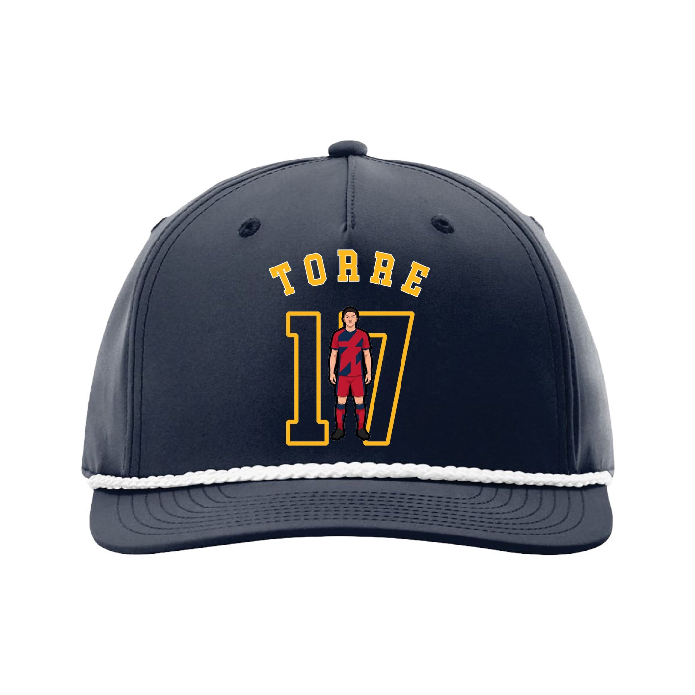 Five-Panel Classic Rope Cap — Shirsey Arch in Navy