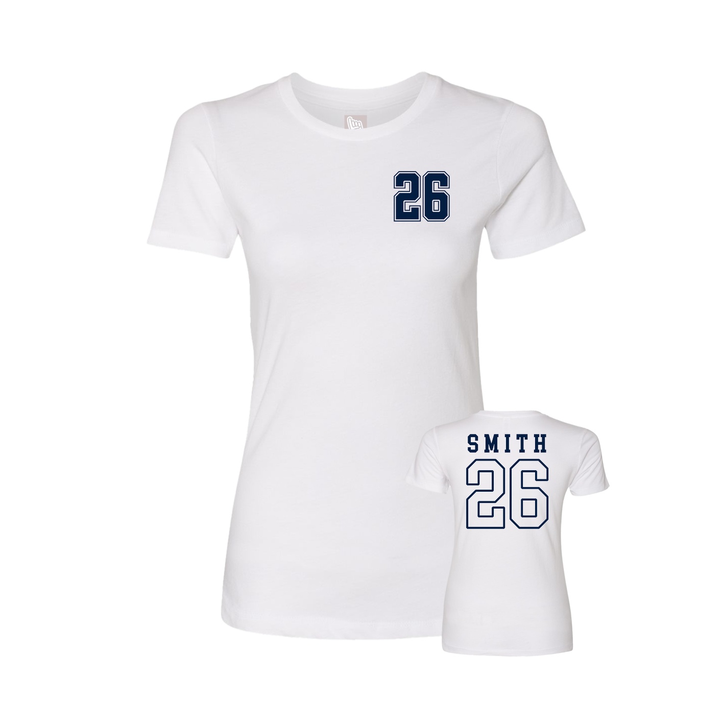 Womens Tee — Chest Back in White