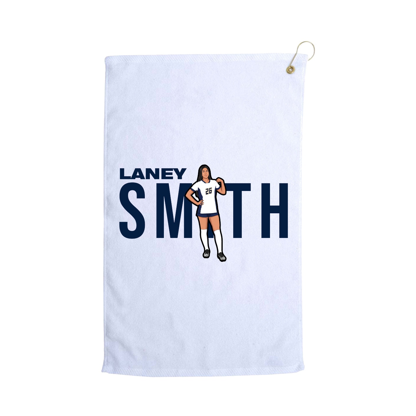 Golf Towel — Player Name in White