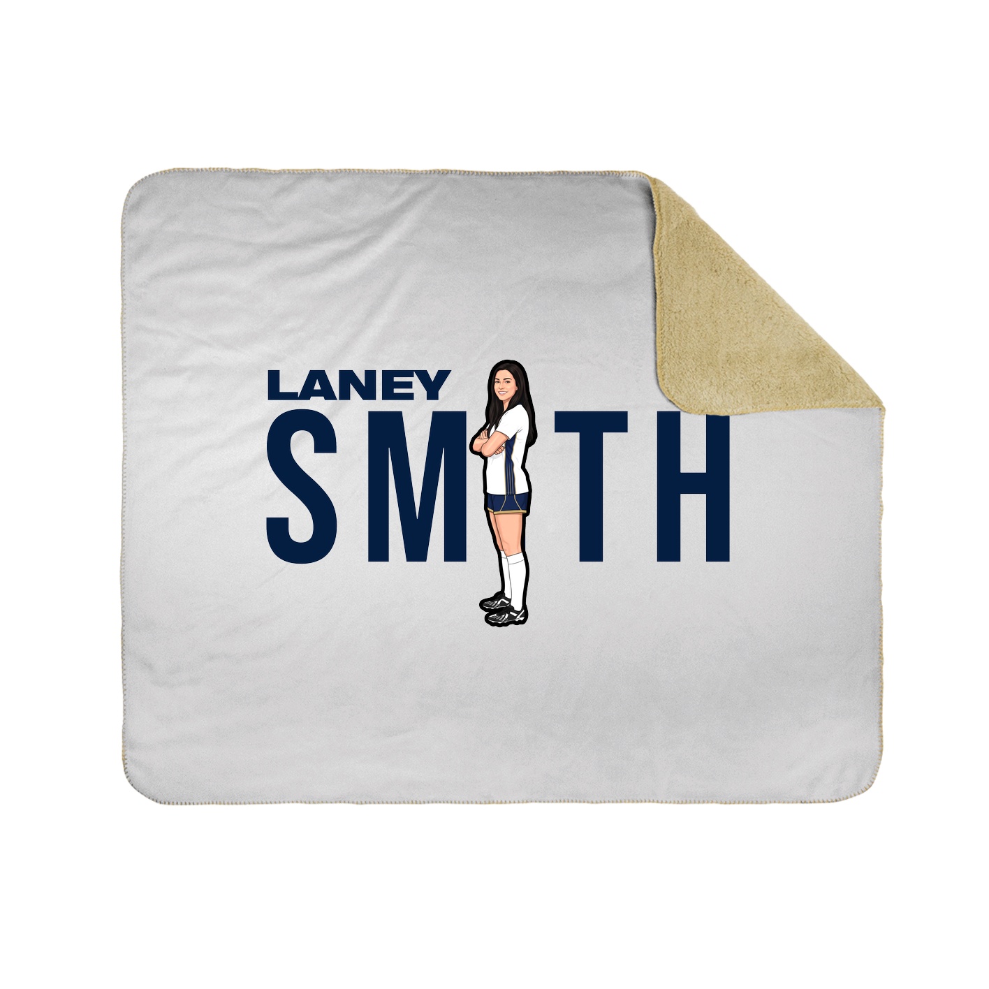 Throw Blanket — Player Name in White
