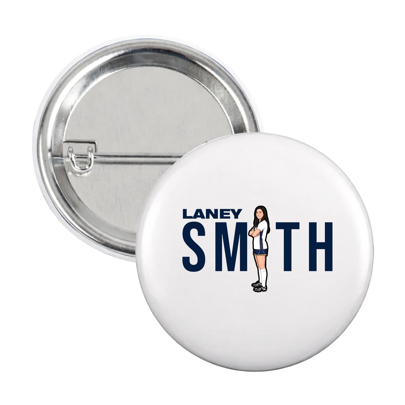 Game Day Button — Player Name in White