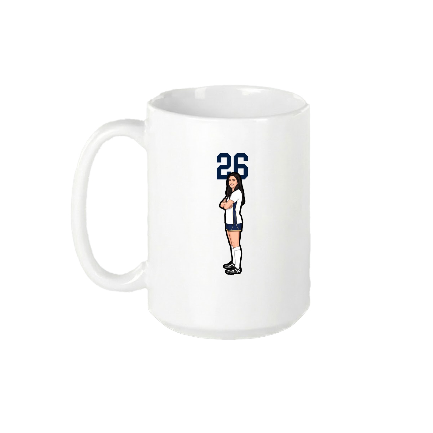 15oz Coffee Mug — Number Top in White