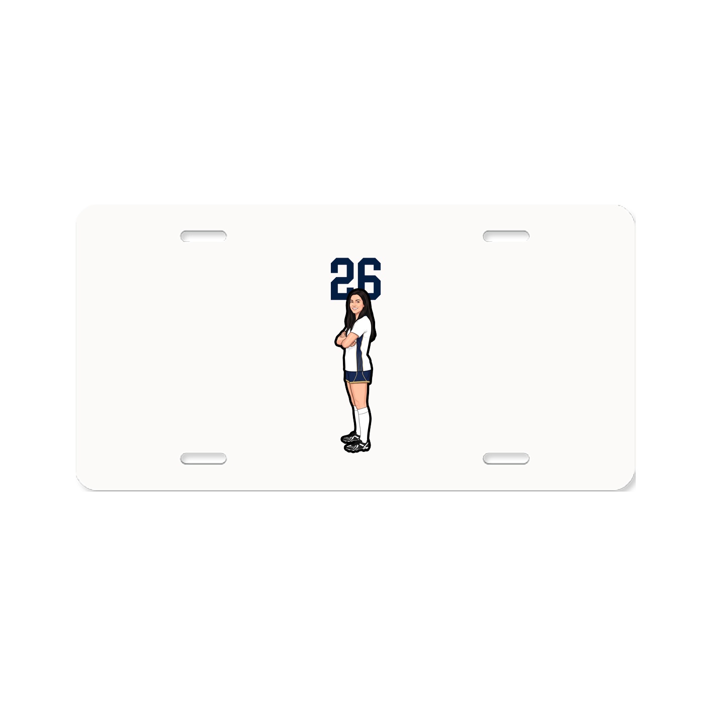 License Plate — Number Top in Classic