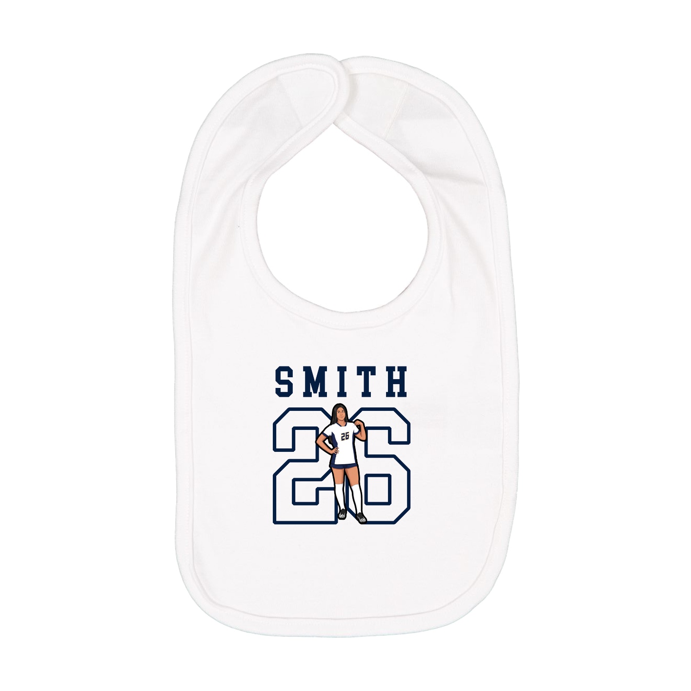 Infant Bib — Shirsey in White