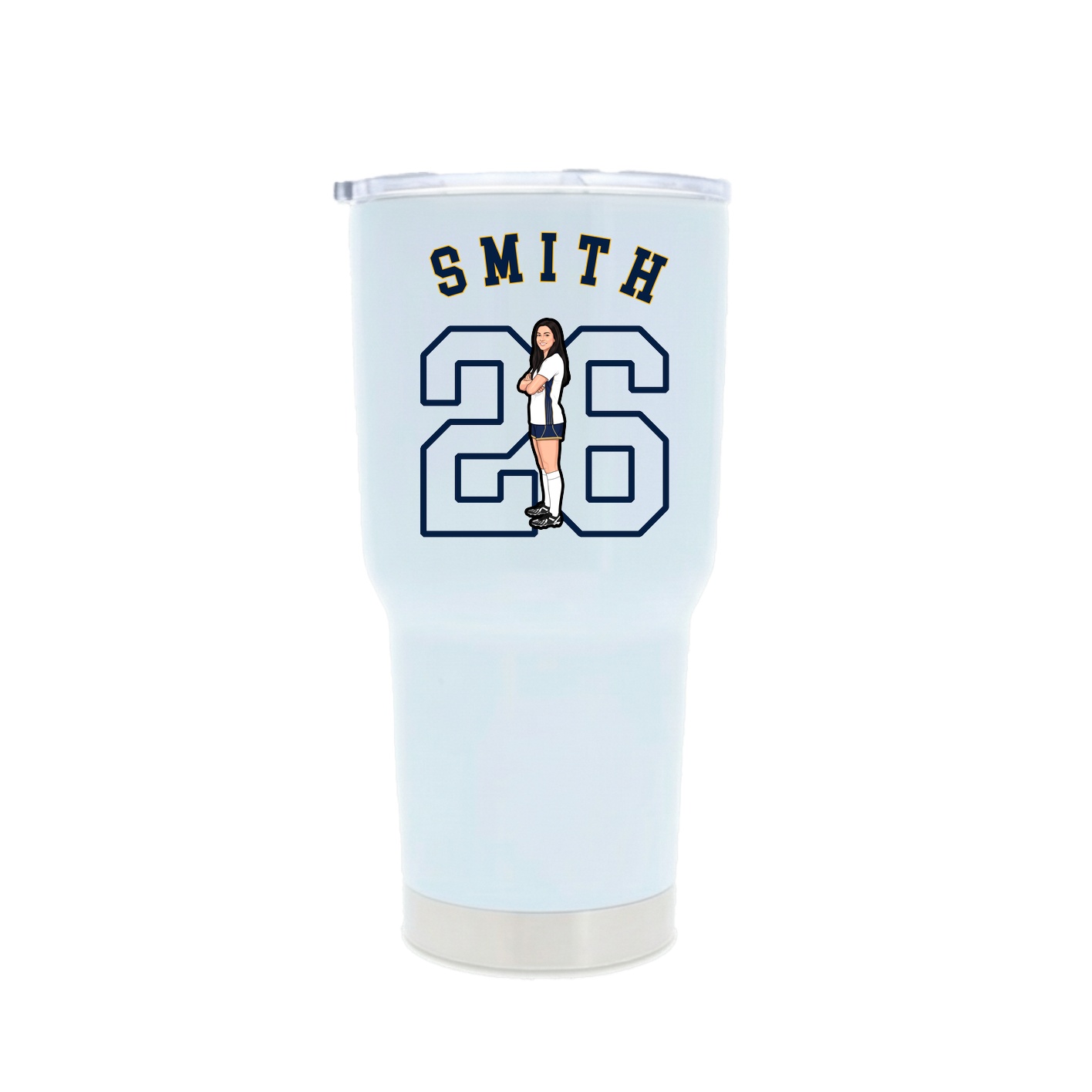 30oz Stainless Steel Tumbler — Shirsey Arch in White