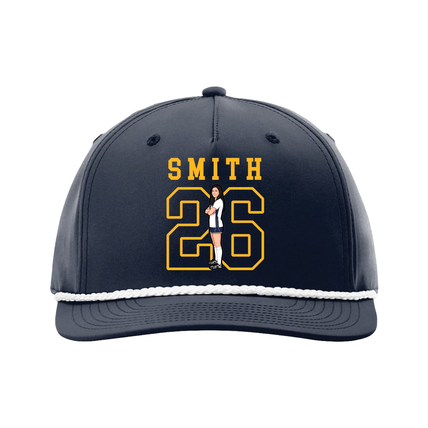 Five-Panel Classic Rope Cap — Shirsey in Navy