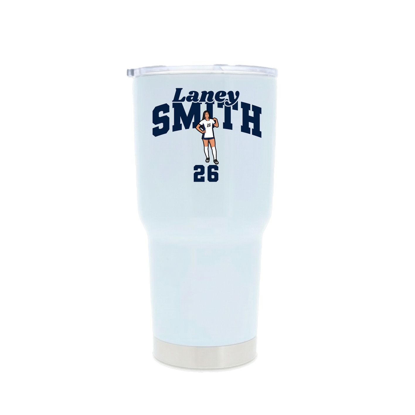 30oz Stainless Steel Tumbler — Signature Arch in White