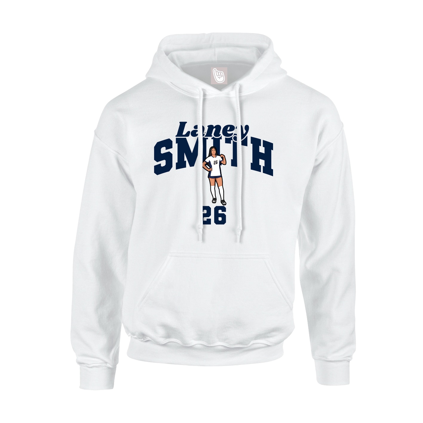 Youth Hoodie — Signature Arch in White