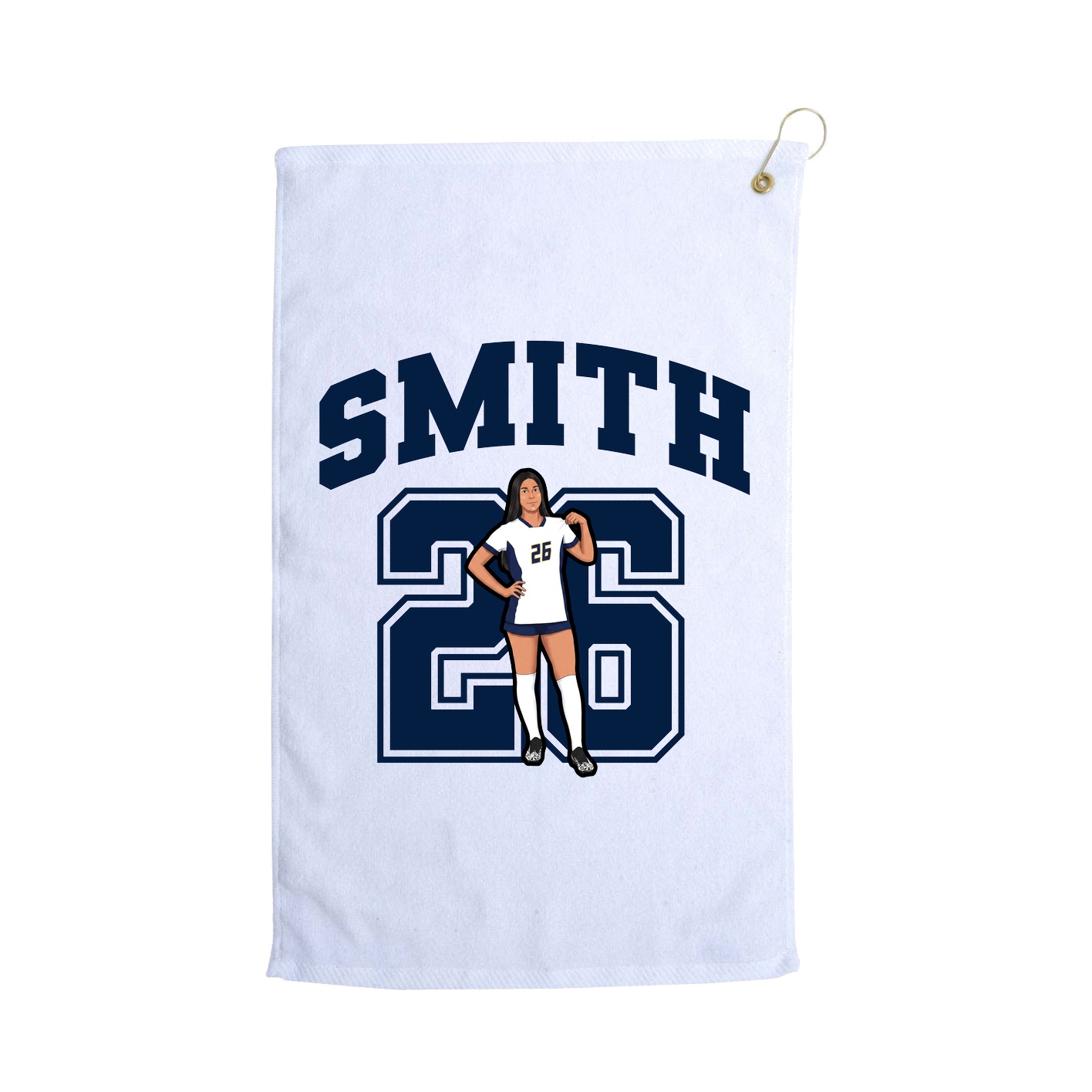 Golf Towel — Number in White