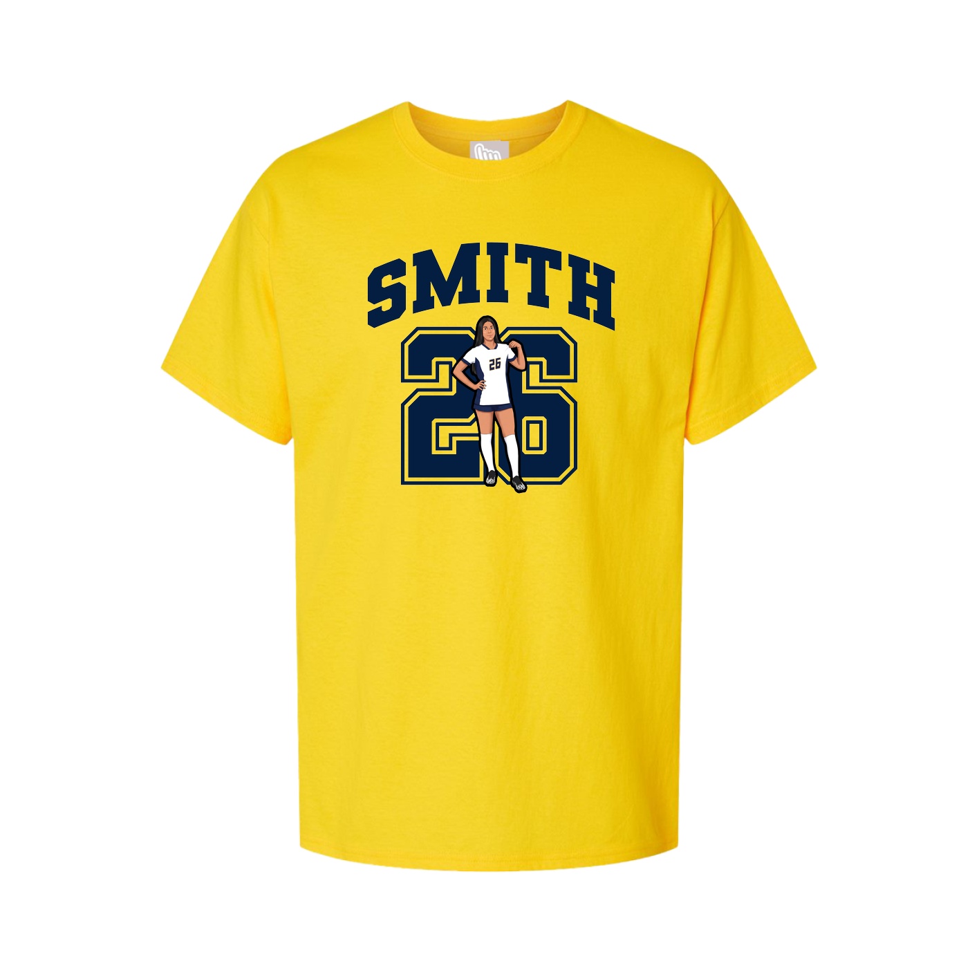 Youth Tee — Number in Gold