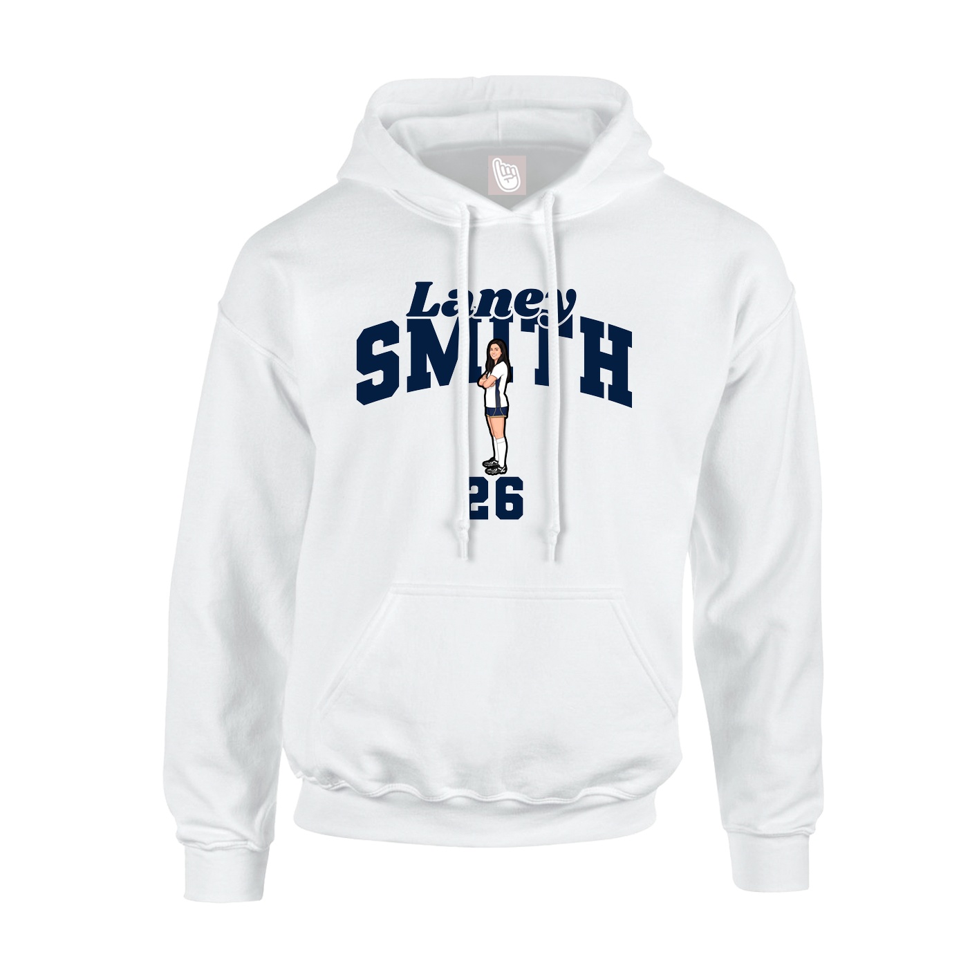 Hoodie — Signature Arch in White