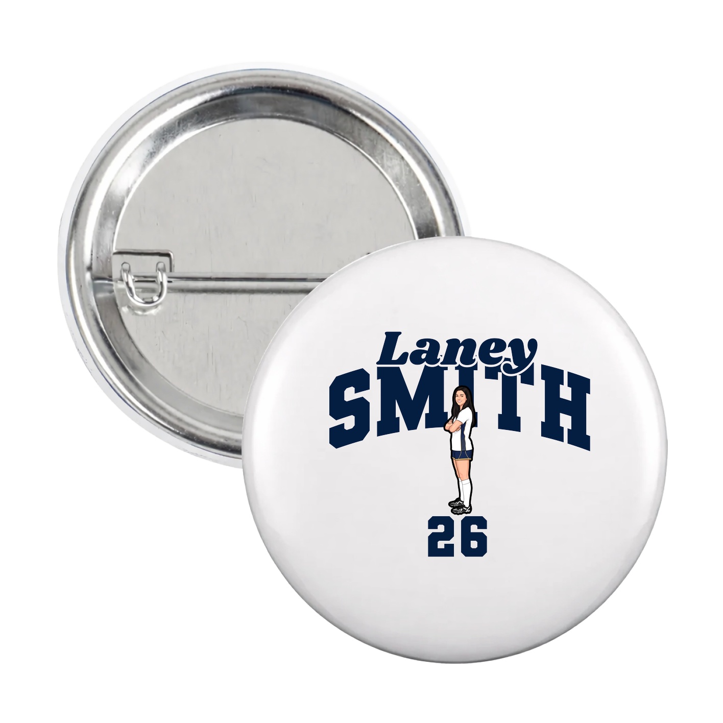 Game Day Button — Signature Arch in White