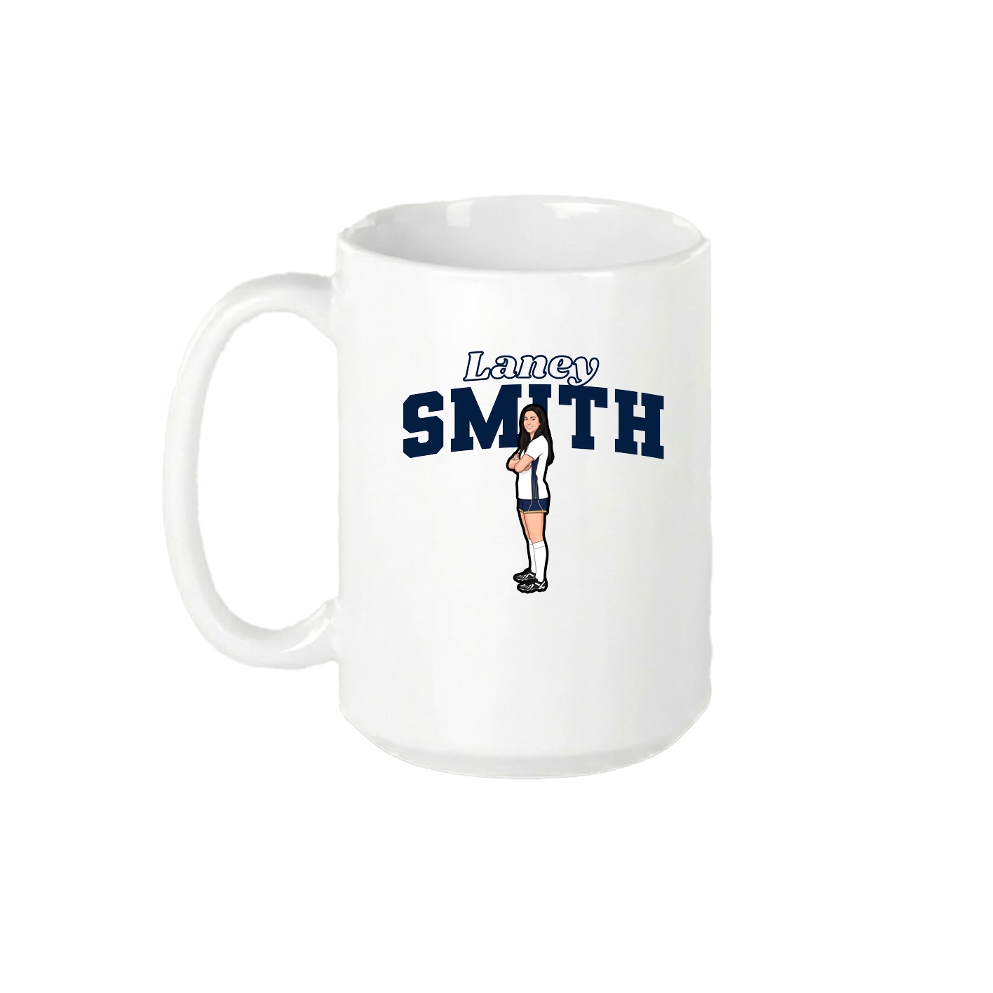 15oz Coffee Mug — Name Arch in White