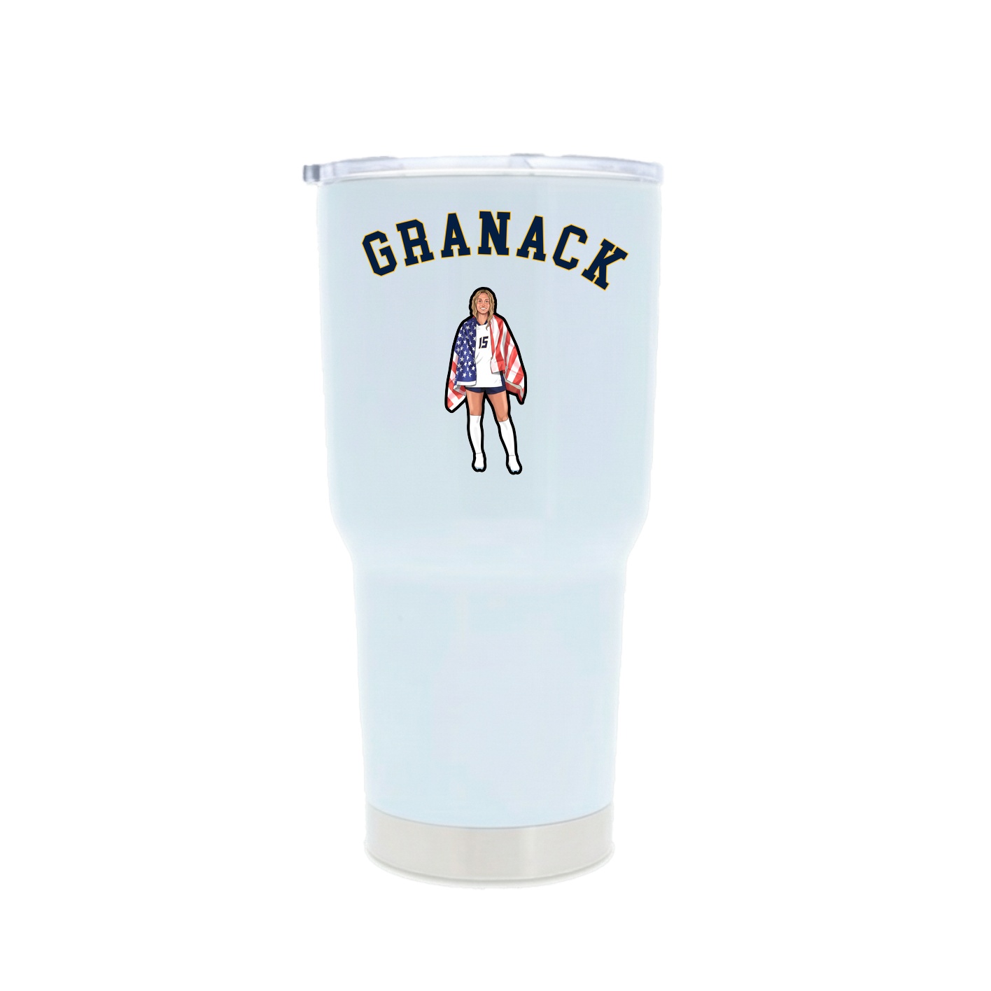 30oz Stainless Steel Tumbler — Shirsey Arch in White