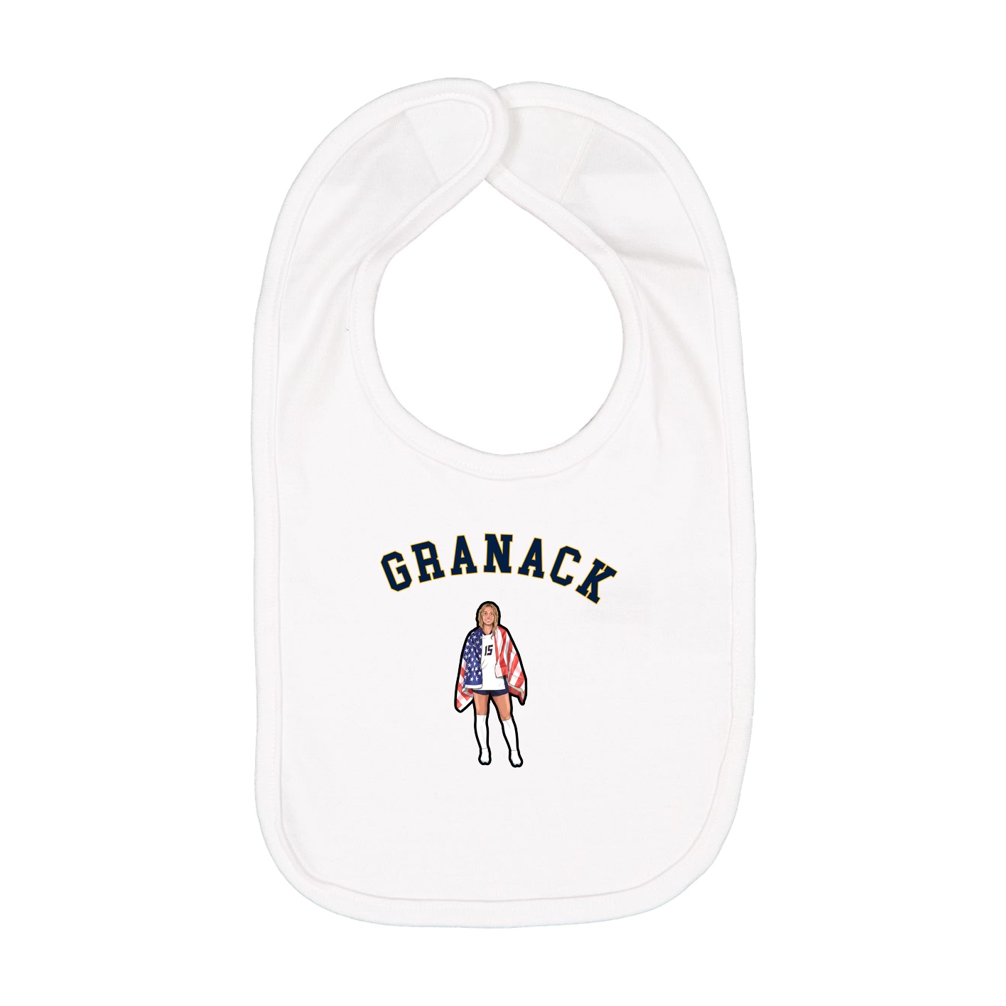 Infant Bib — Shirsey Arch in White
