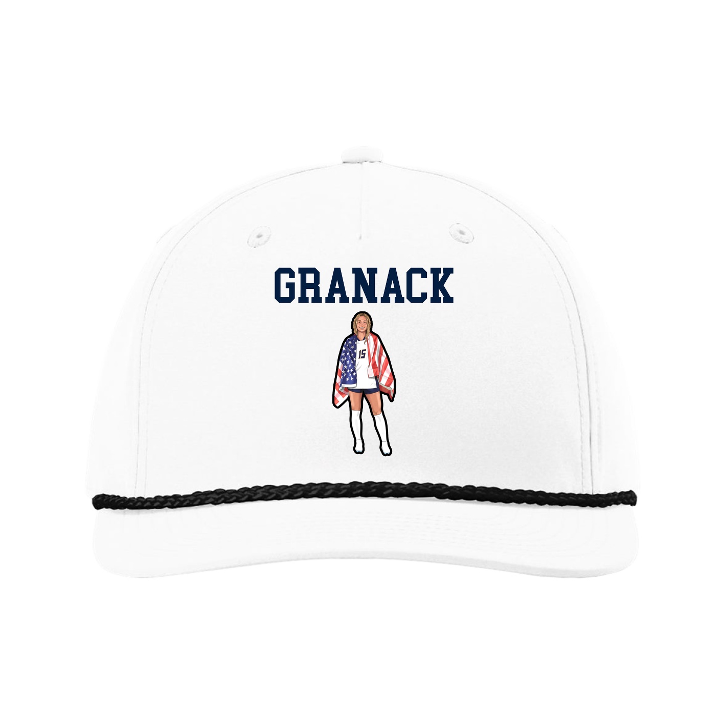 Five-Panel Classic Rope Cap — Shirsey in White