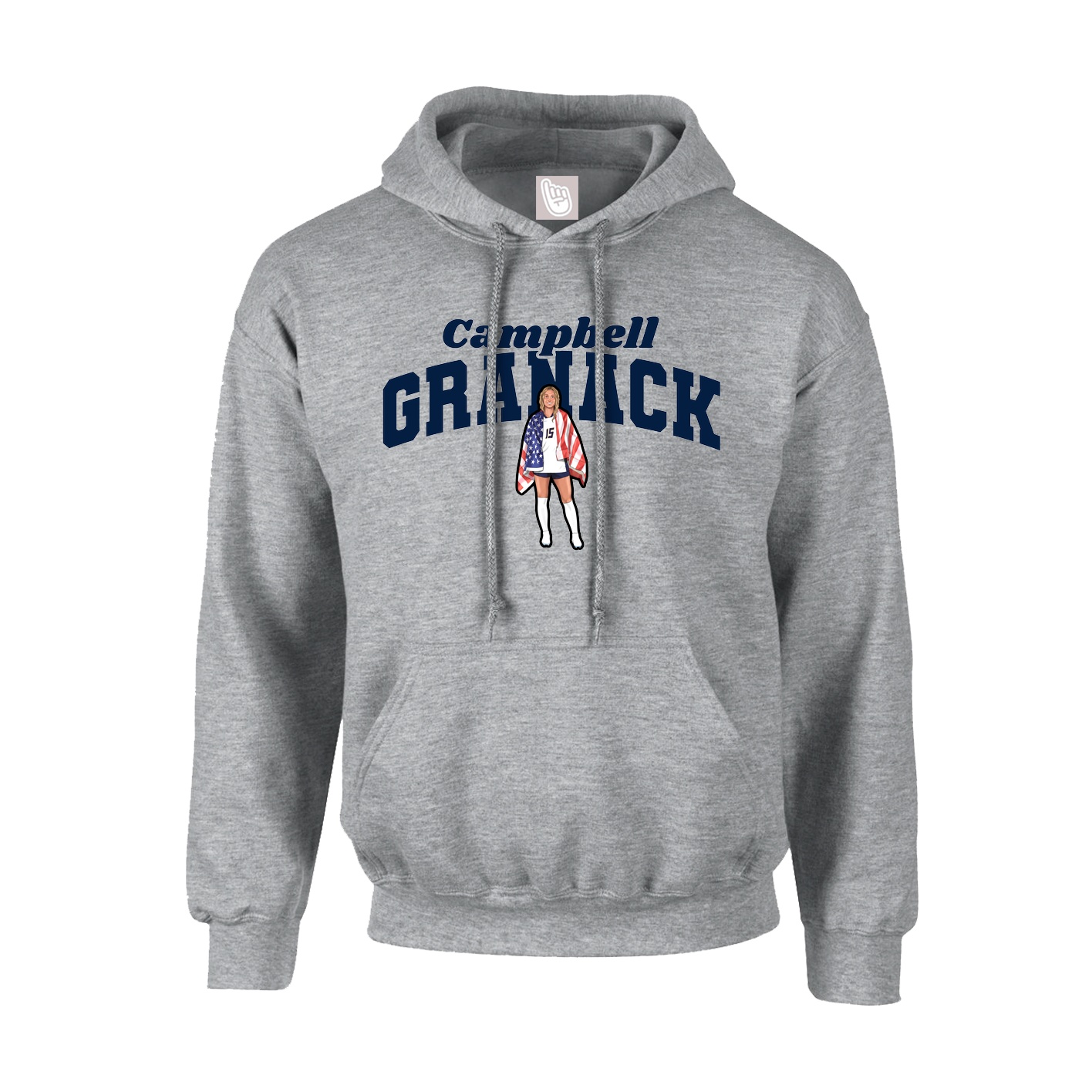 Youth Hoodie — Signature Arch in Grey