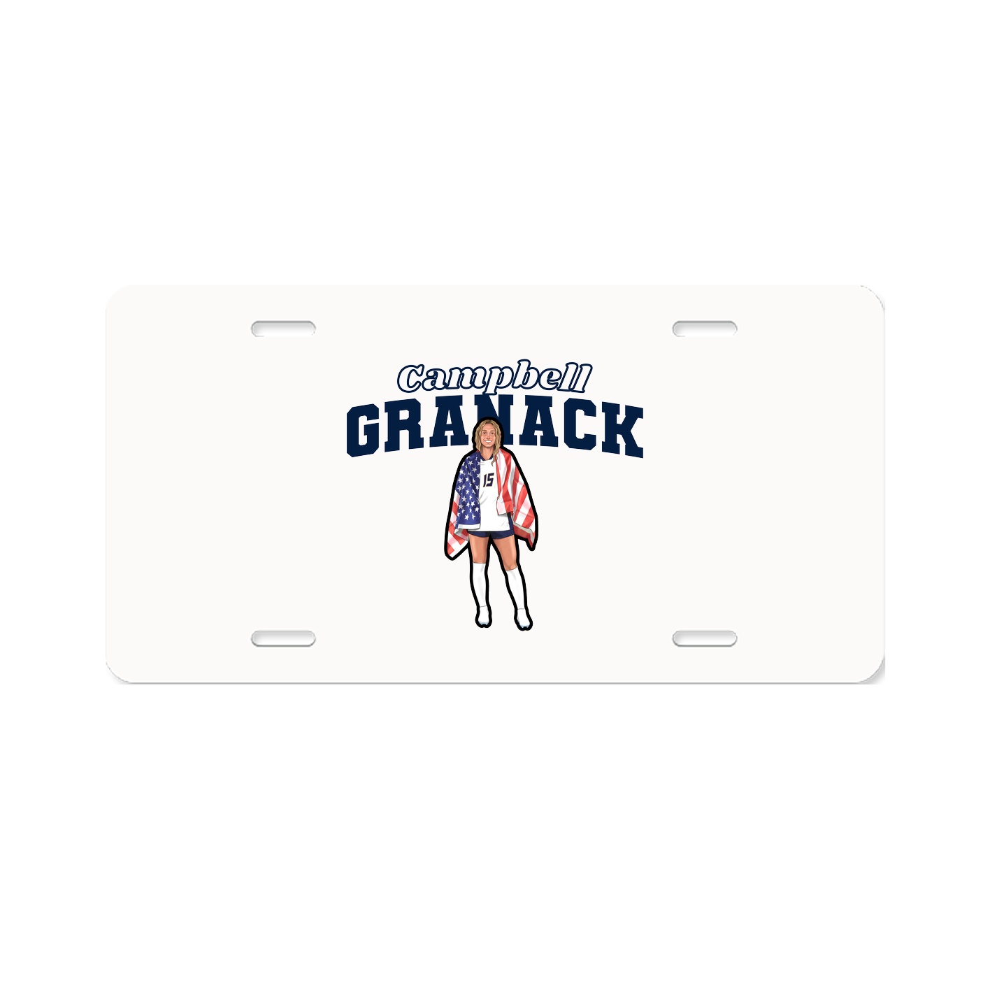 License Plate — Name Arch in Classic