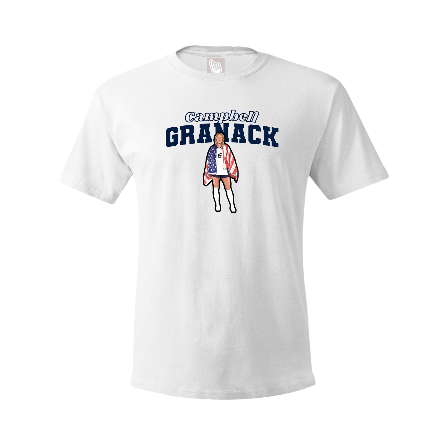 Youth Tee — Name Arch in White