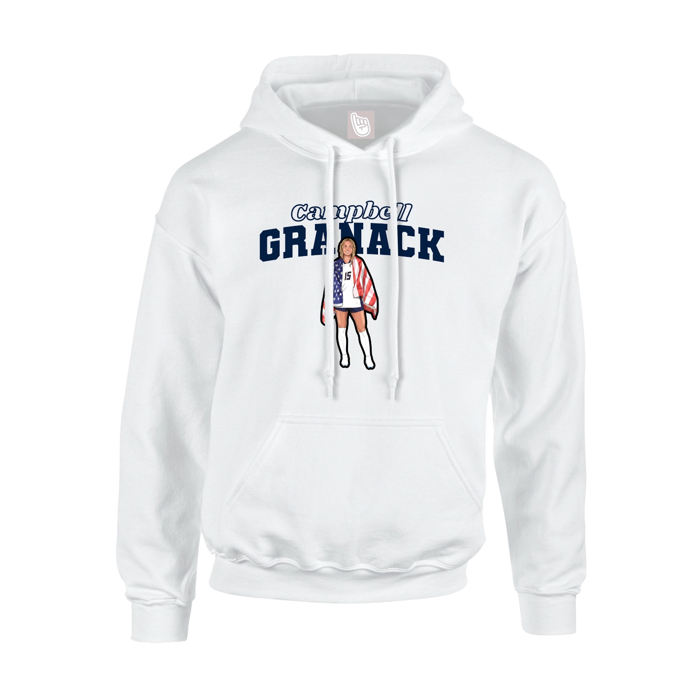 Hoodie — Name Arch in White