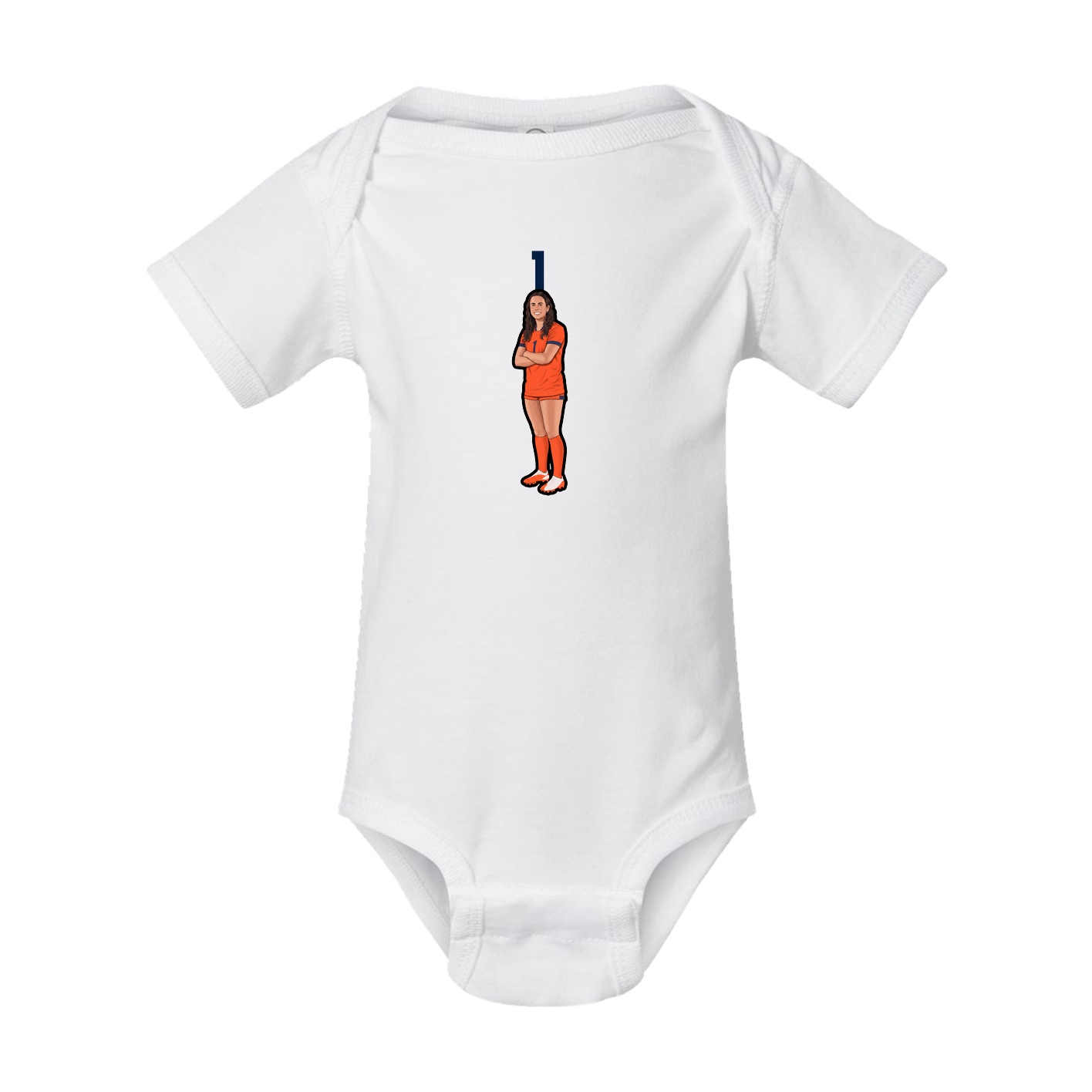 Baby Onesie — Number Top in White