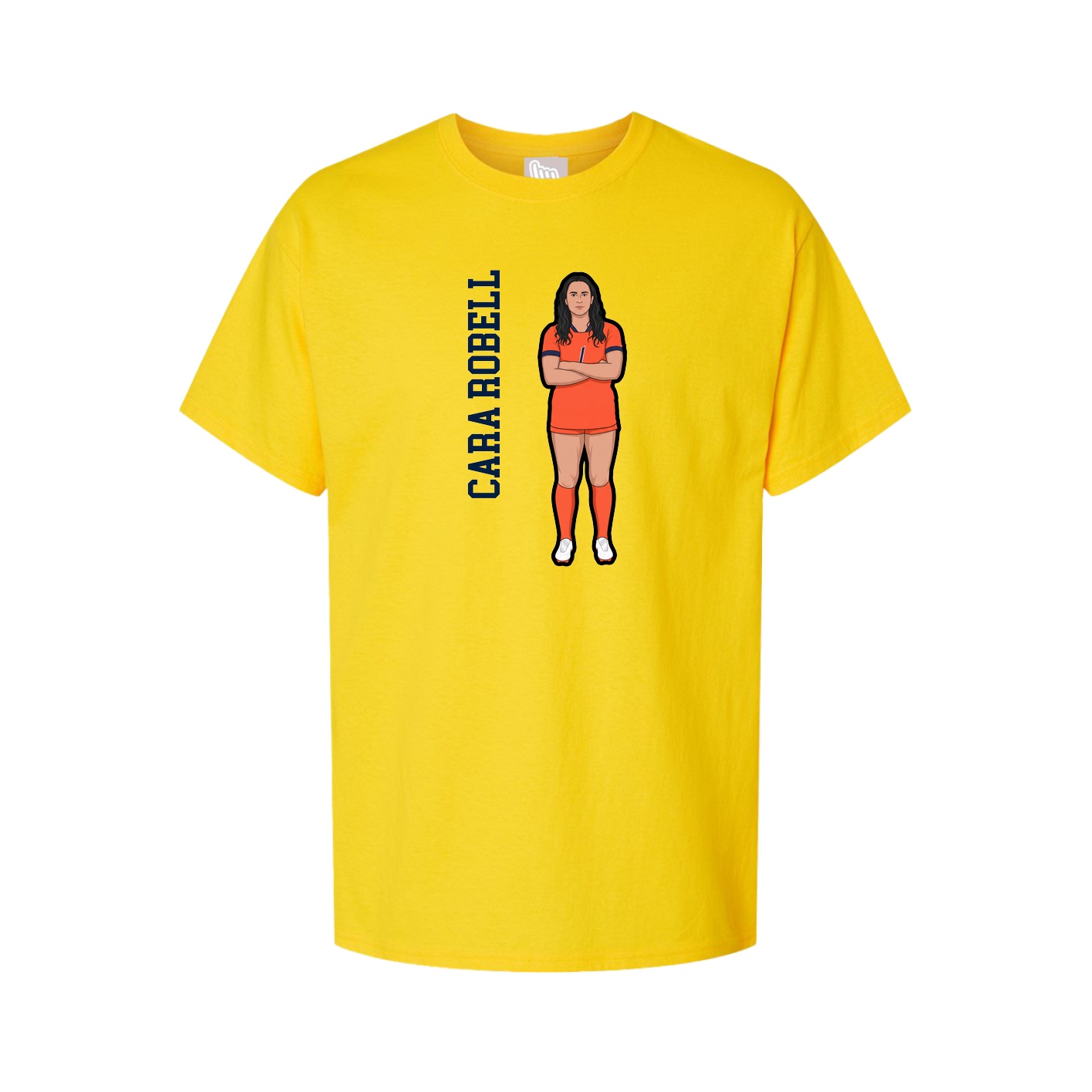 Youth Tee — Name Vertical in Gold