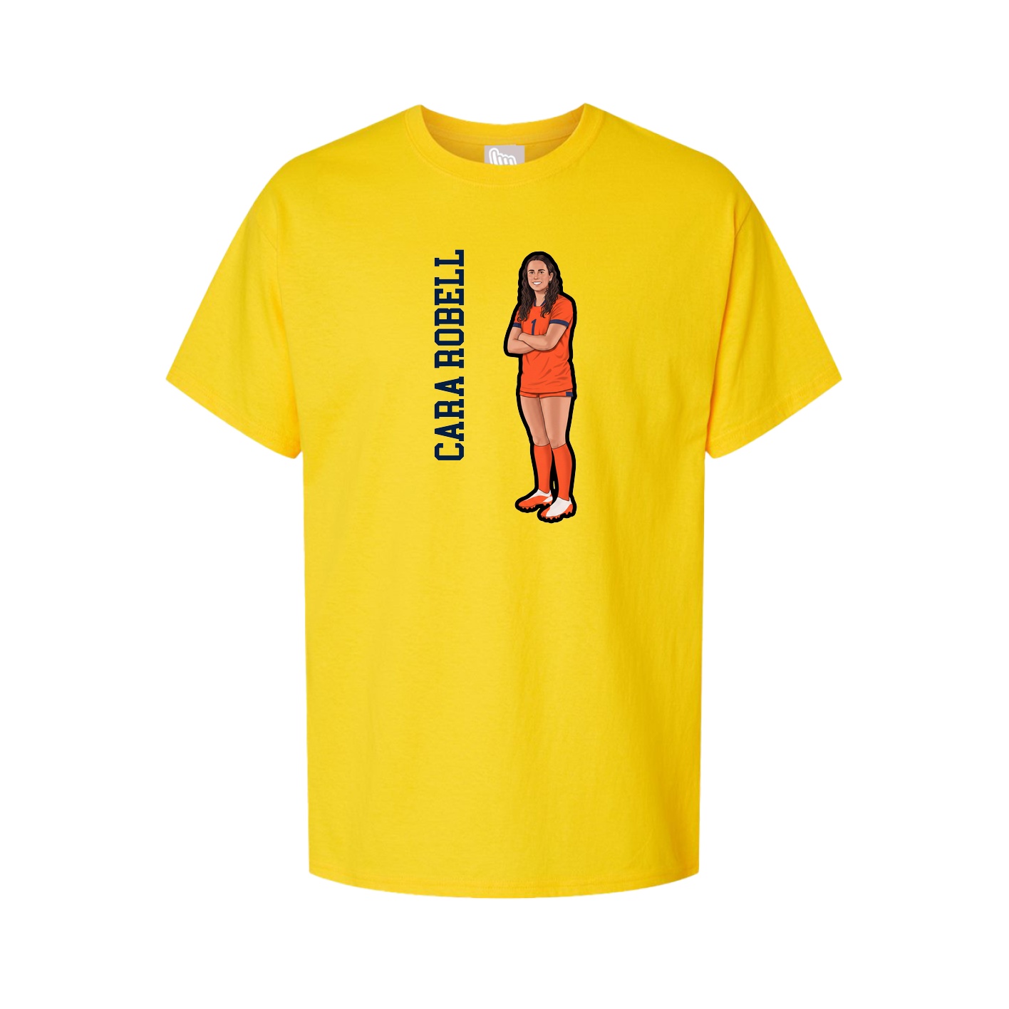 Tee — Name Vertical in Gold