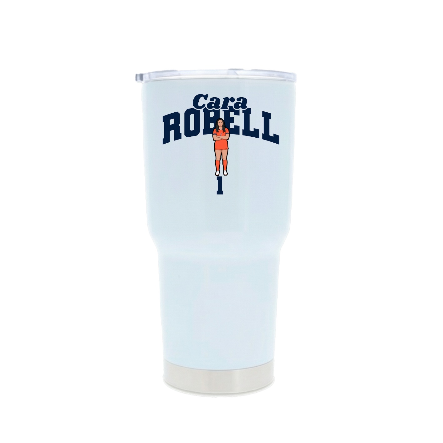 30oz Stainless Steel Tumbler — Signature Arch in White