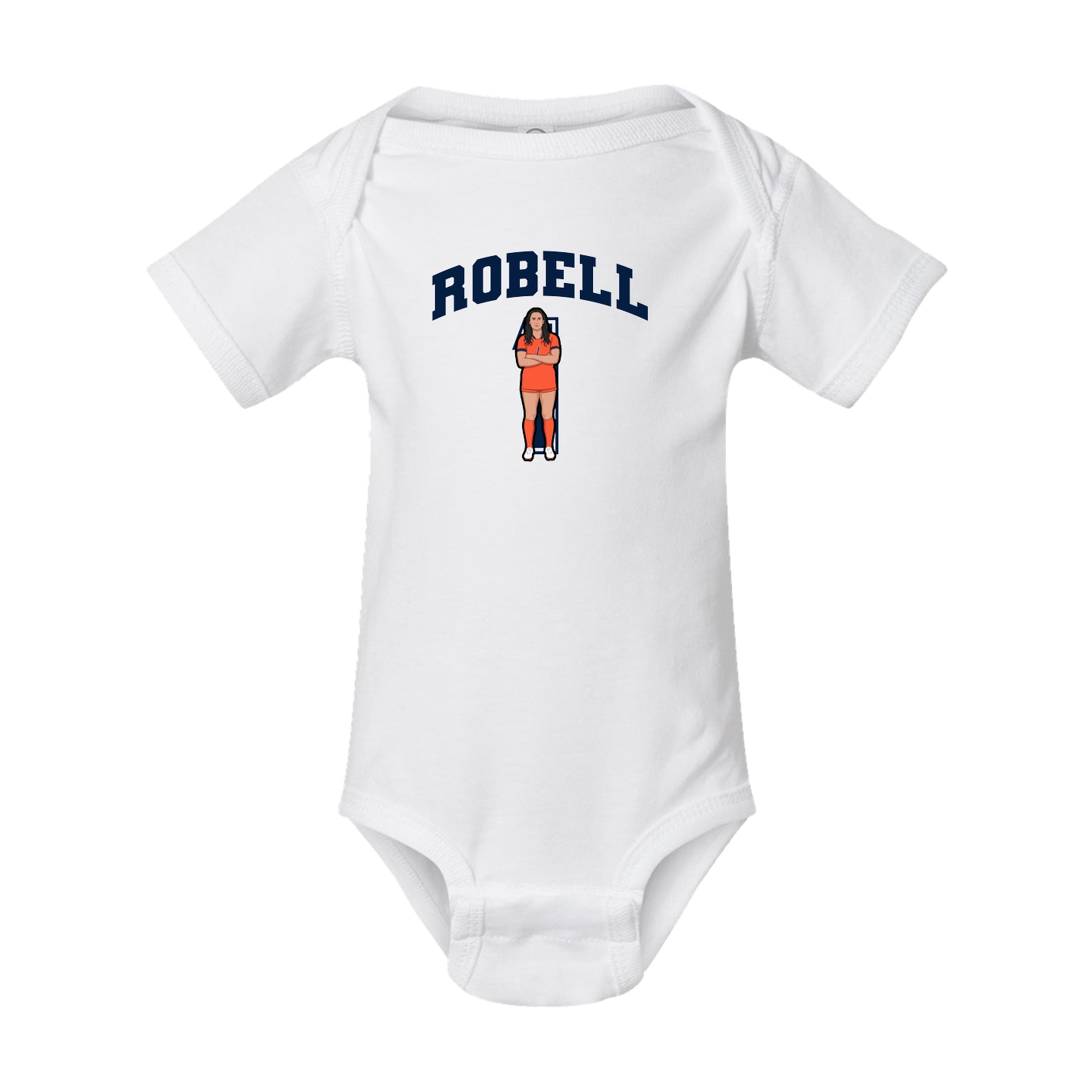Baby Onesie — Number in White