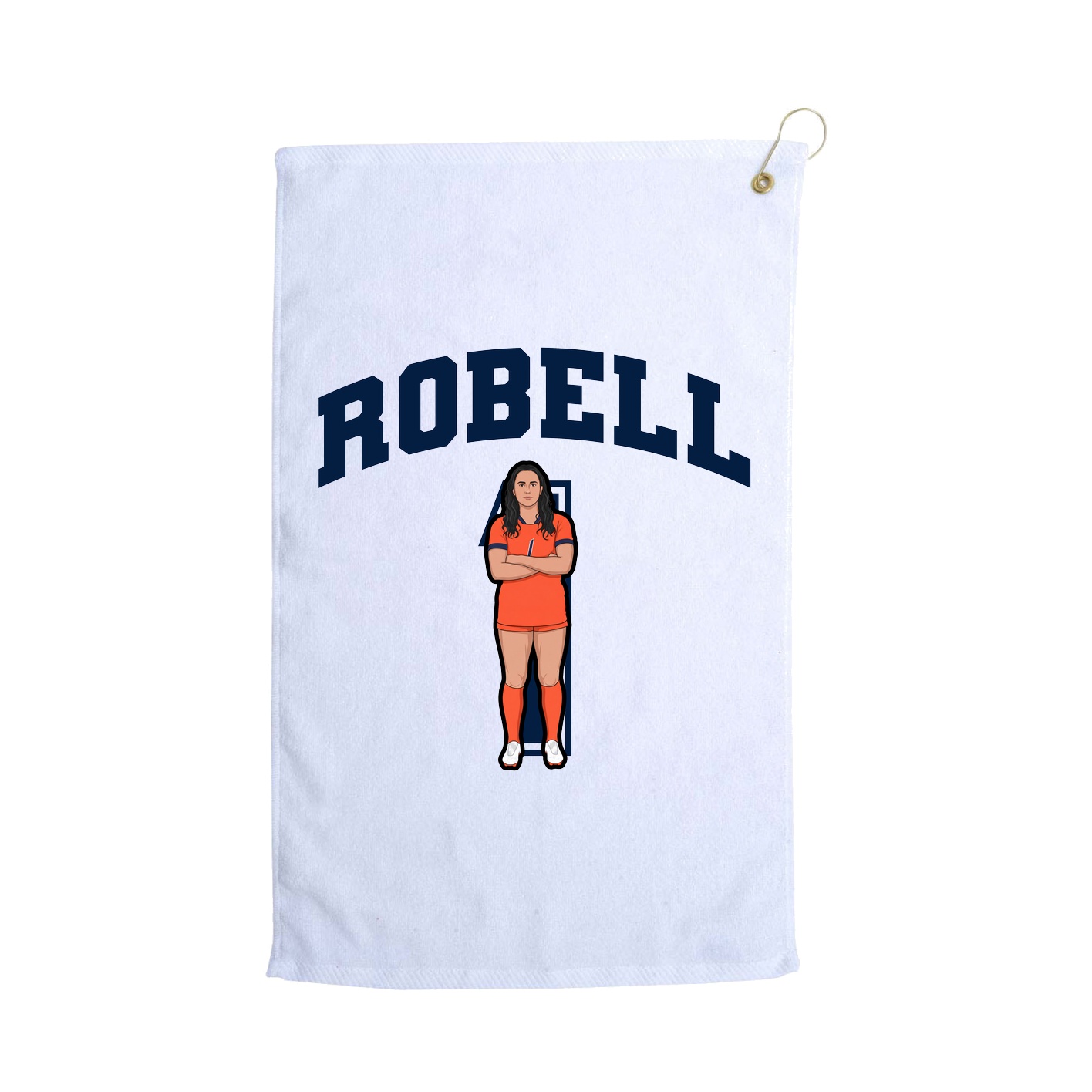 Golf Towel — Number in White