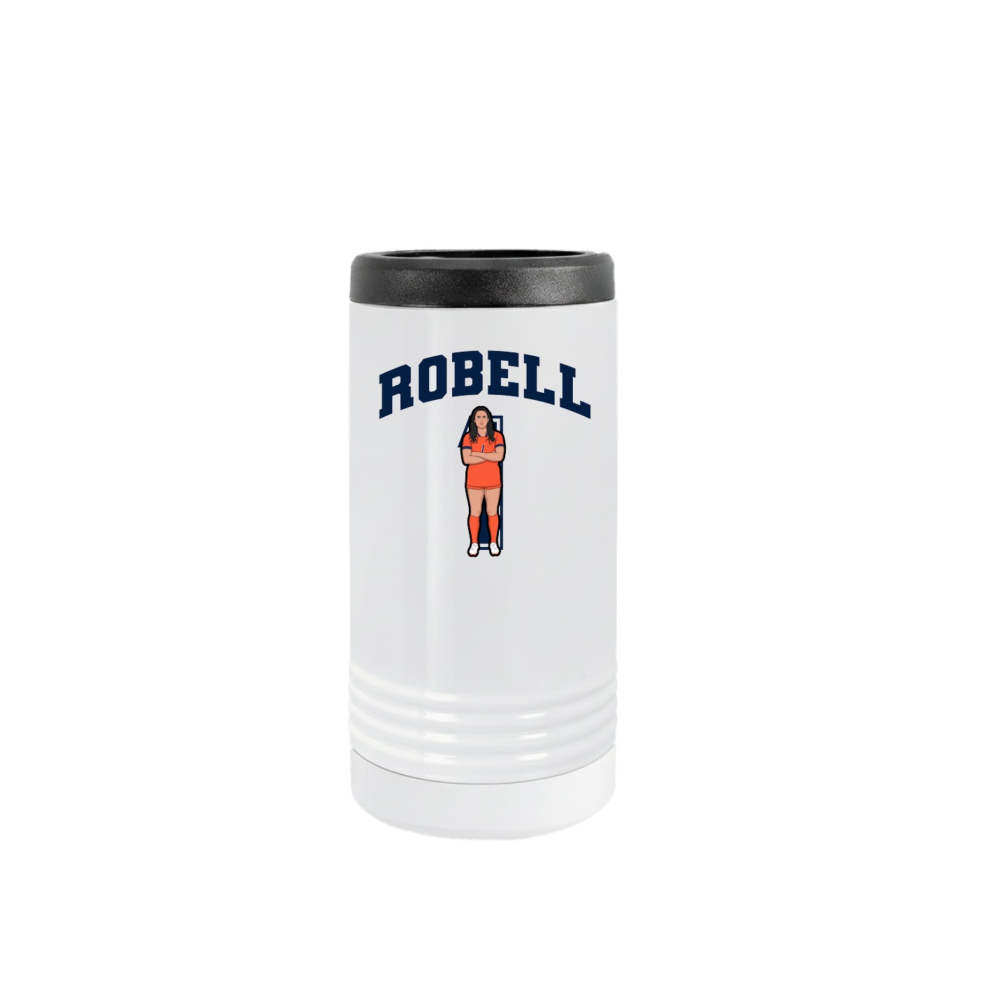 Slim Beverage Holder — Number in White