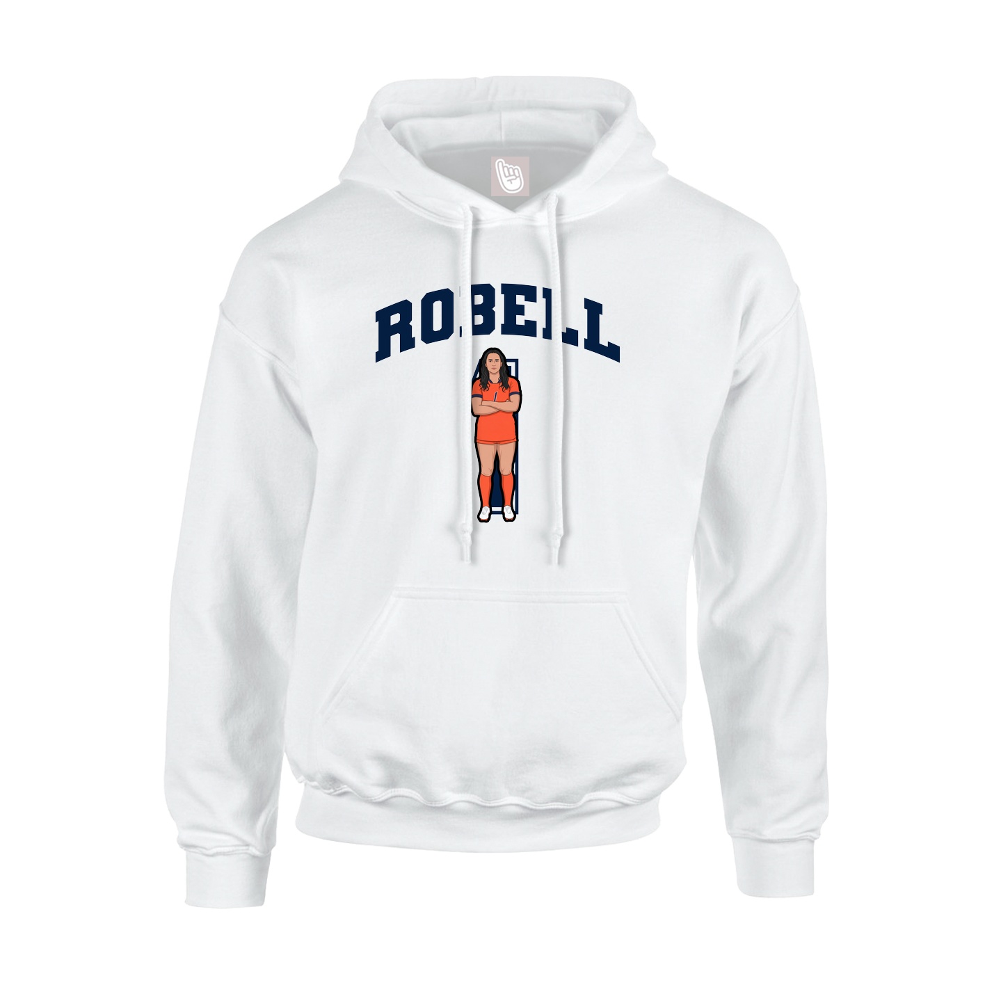Youth Hoodie — Number in White
