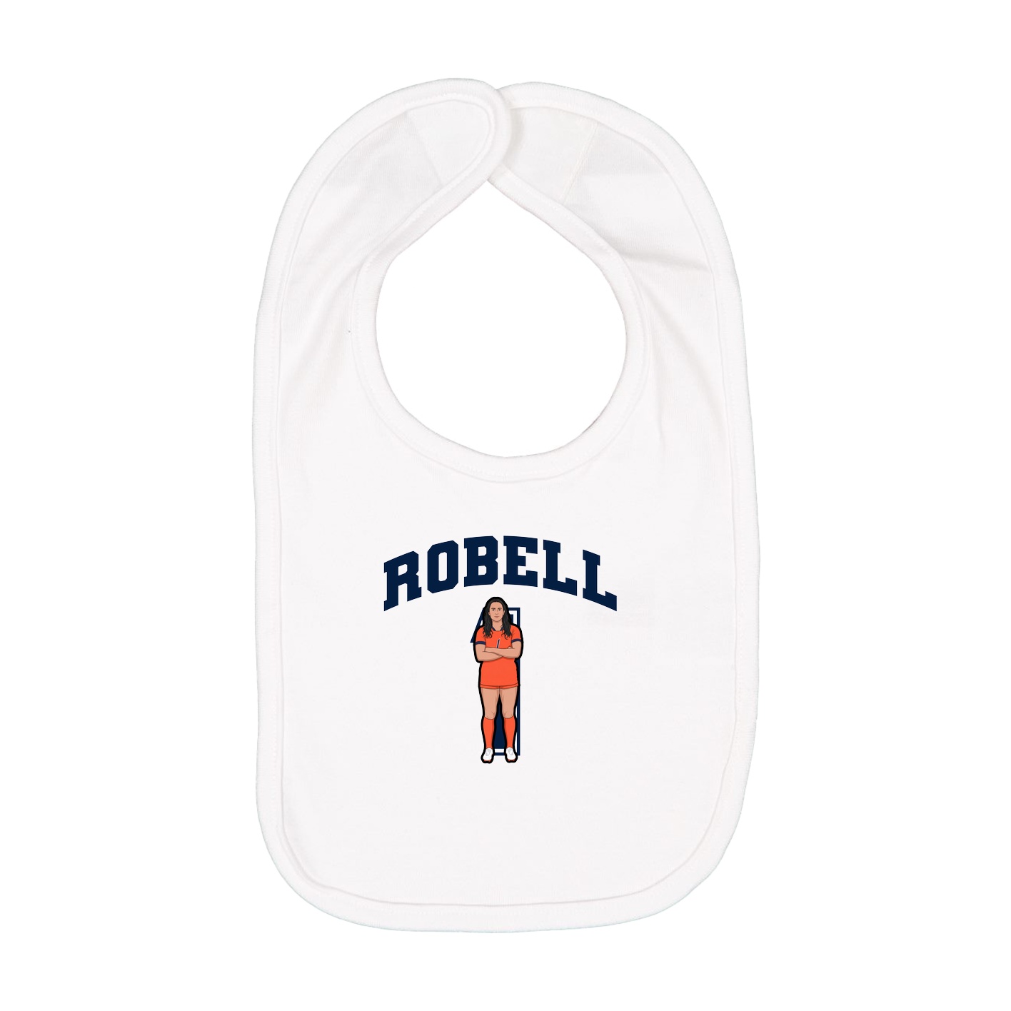 Infant Bib — Number in White