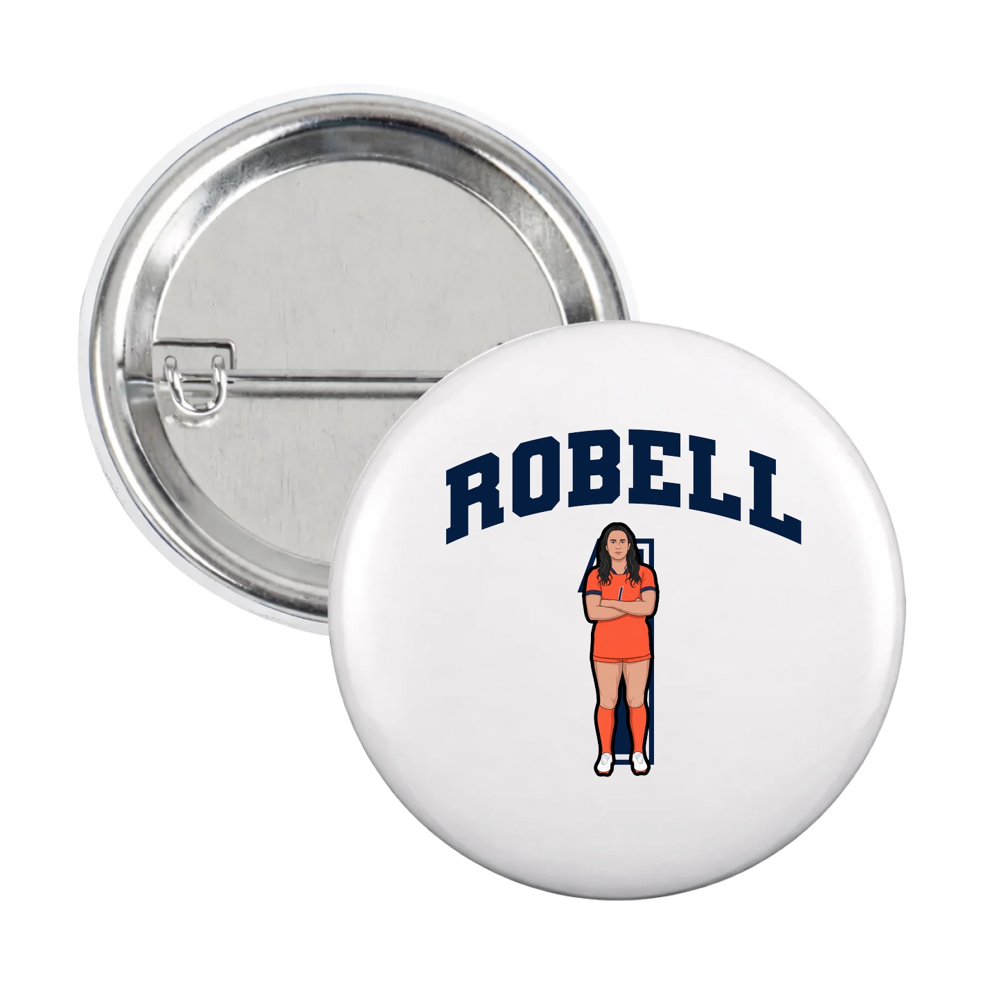 Game Day Button — Number in White