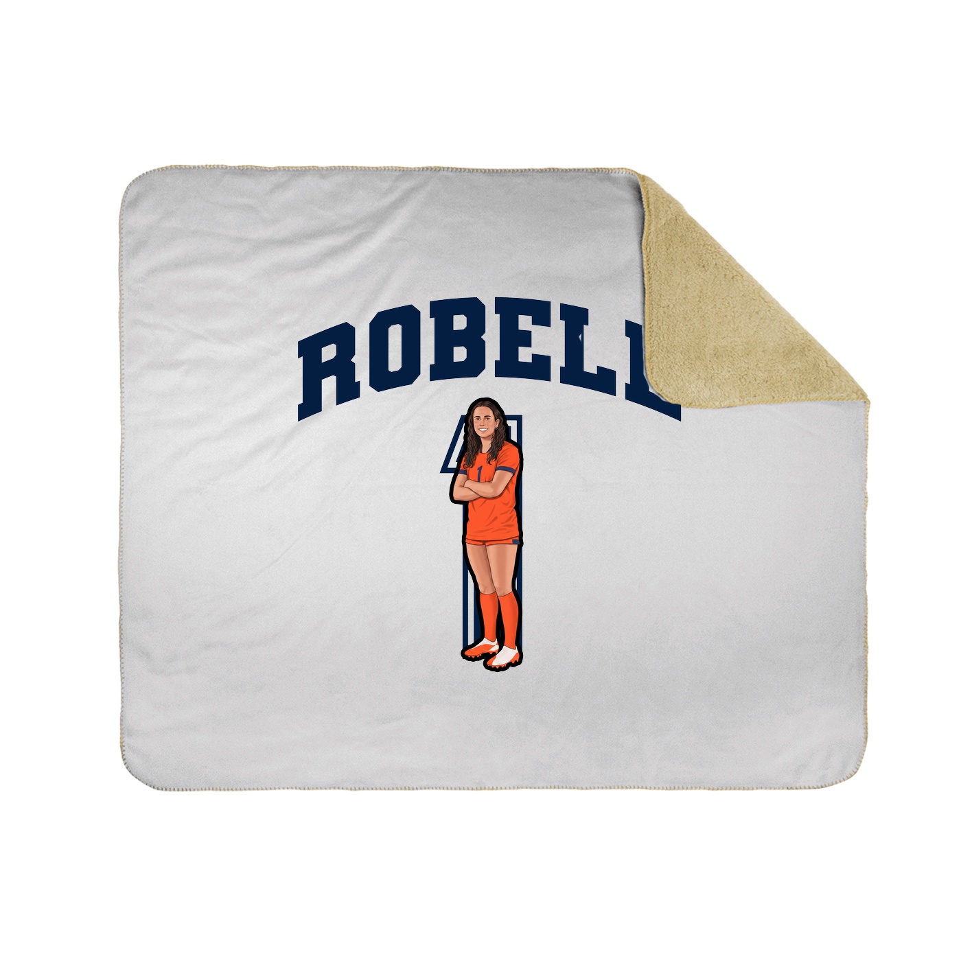 Throw Blanket — Number in White