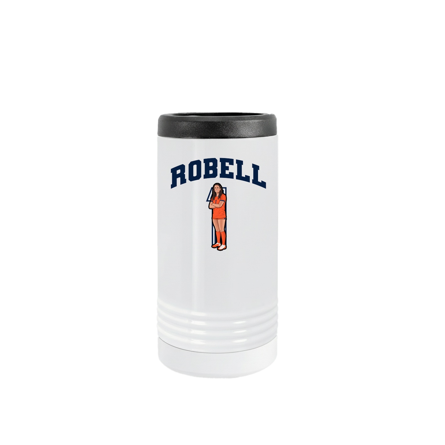 Slim Beverage Holder — Number in White
